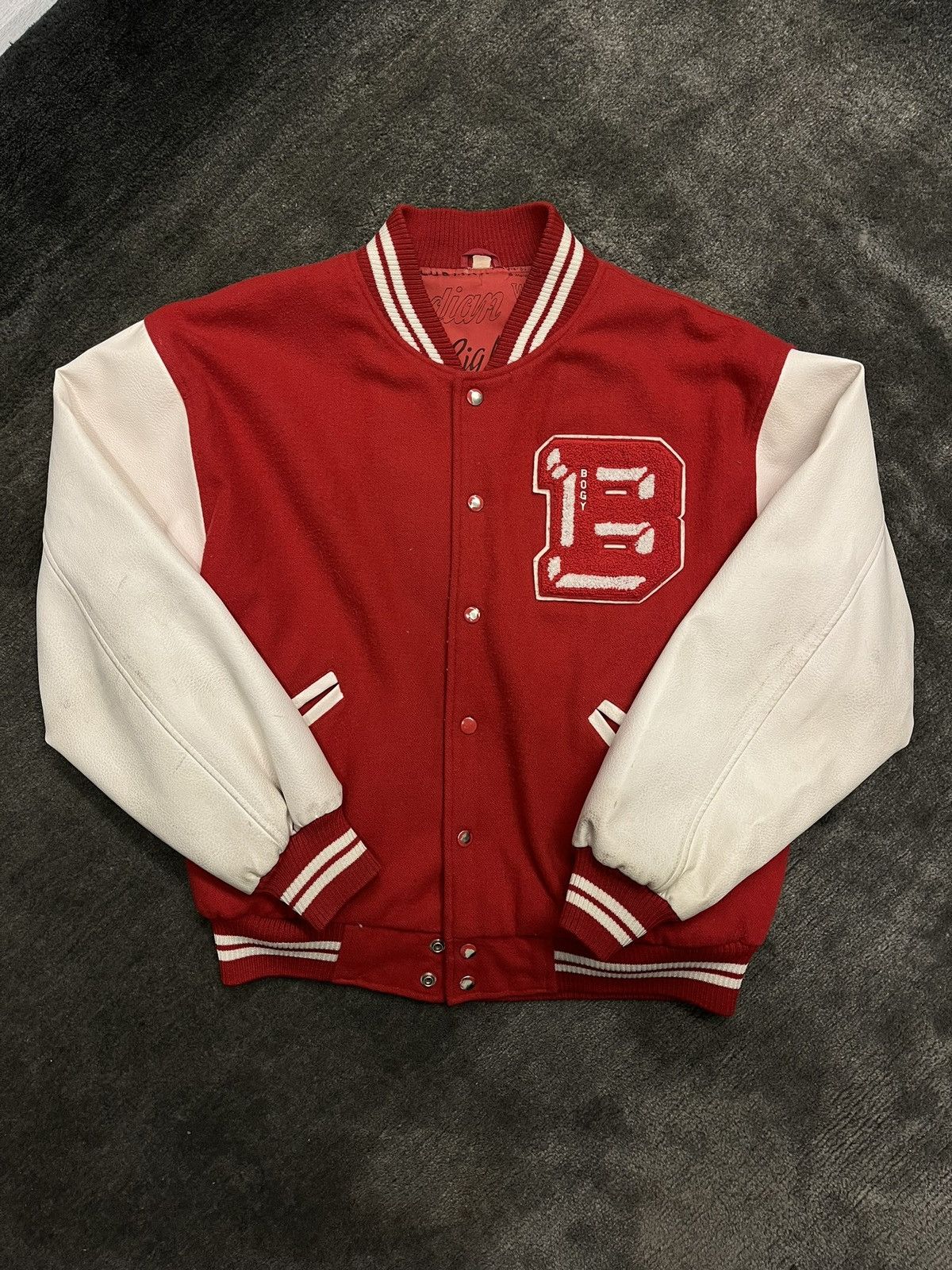 Vintage Y2K Vintage Red Bogy Varsity College Jacket 1940 Size US M / EU 48-50 / 2 - 1 Thumbnail