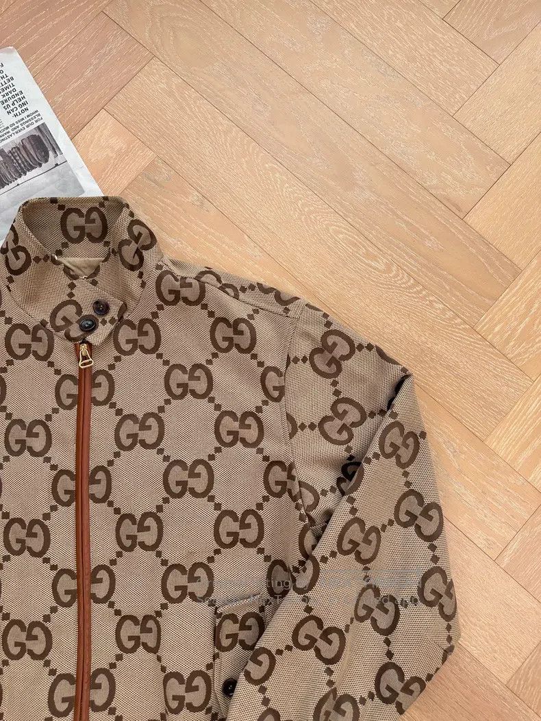 Gucci Gucci Full-print double G old flower leather zipper jacket Size US M / EU 48-50 / 2 - 5 Thumbnail