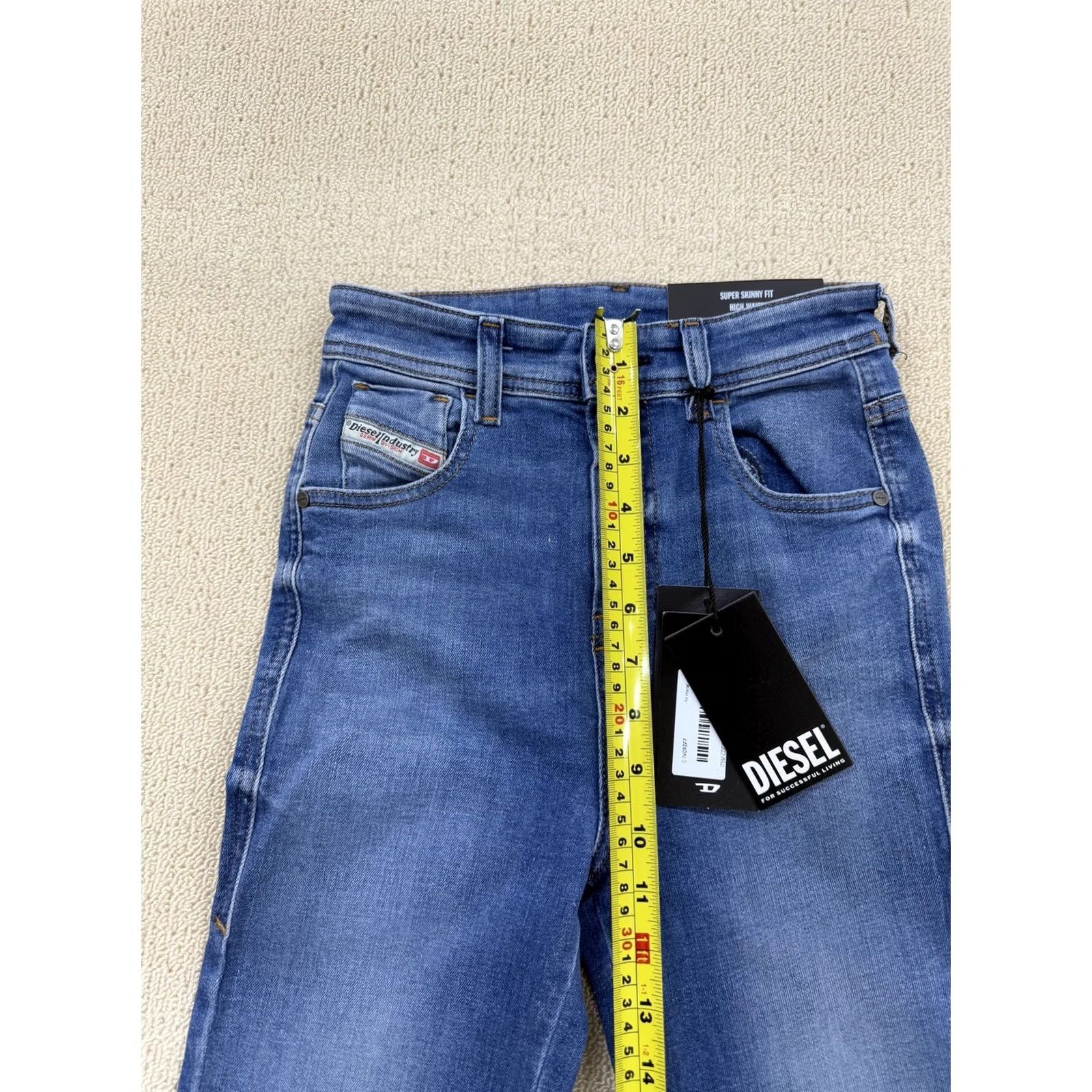 Diesel Diesel W24 Blue High Rise Skinny Jeans NWT Women’s Jeans Size 42" / US 20 - 6 Thumbnail