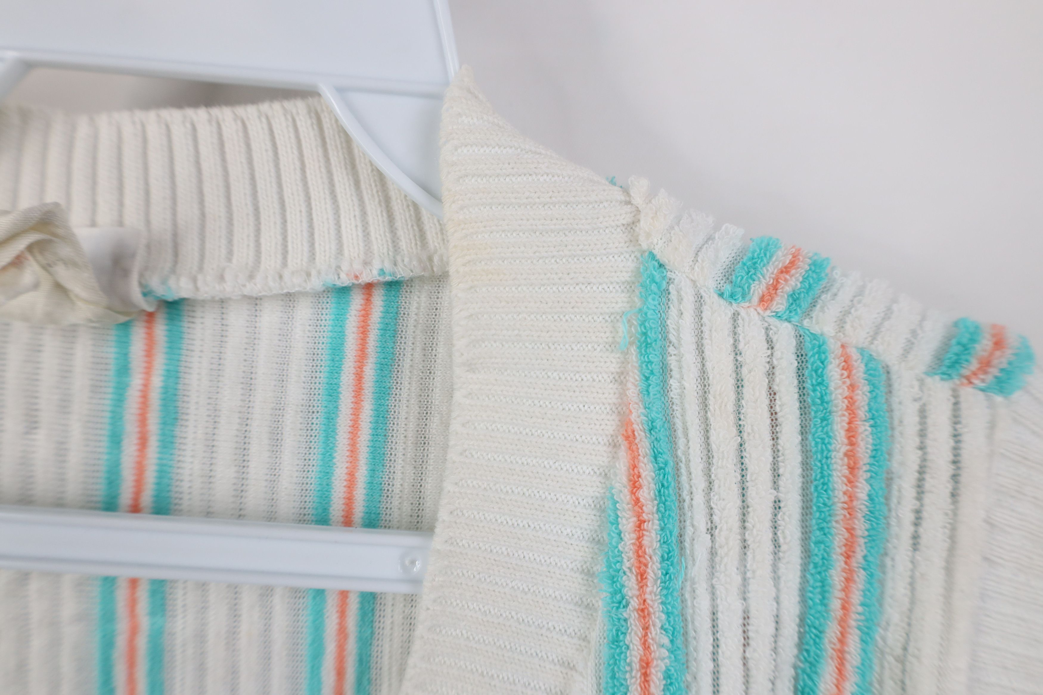 Vintage Vintage 70s Streetwear Striped Terry Cloth Sweater Vest USA Size L / US 10 / IT 46 - 8 Thumbnail