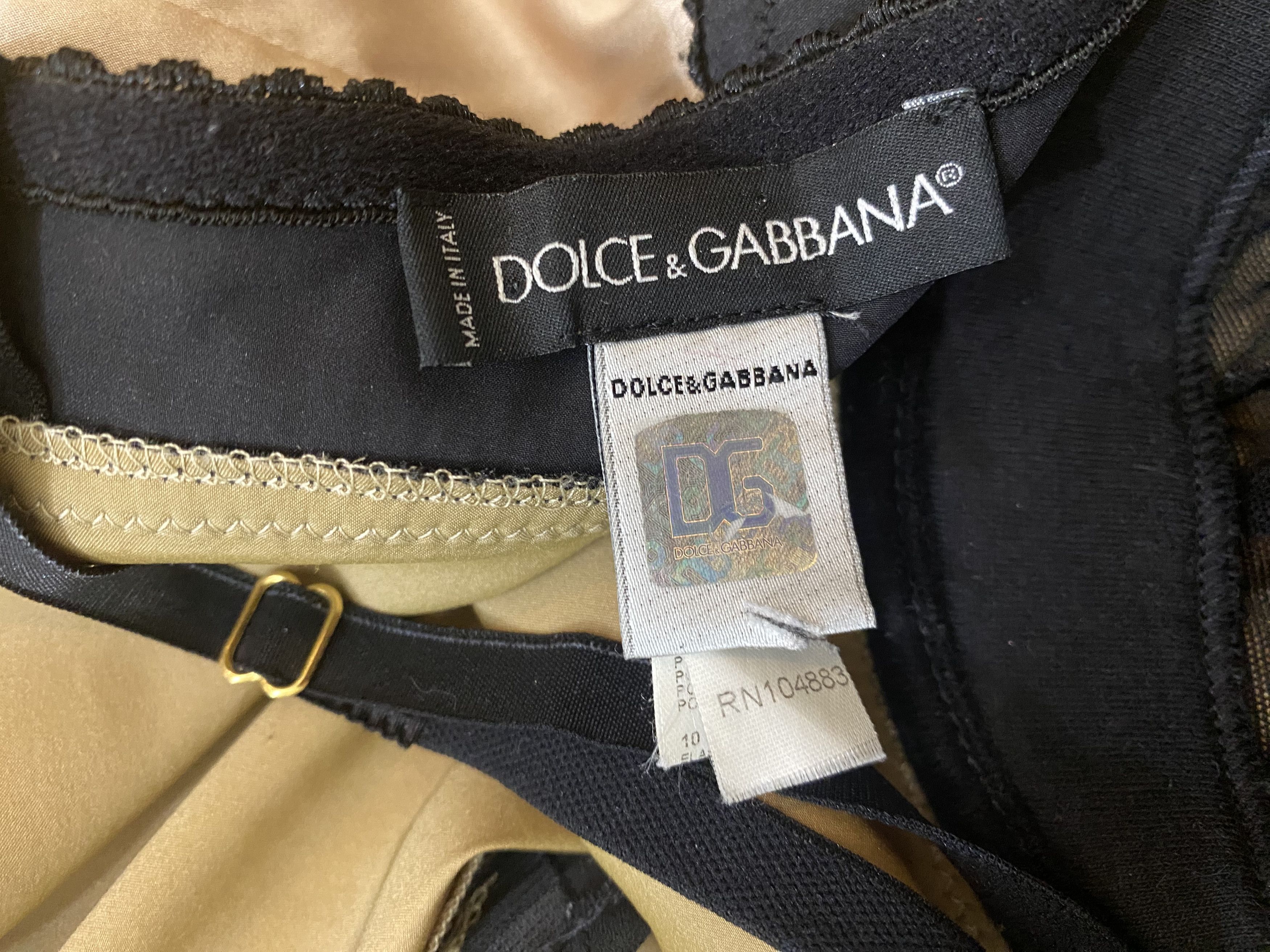 Dolce & Gabbana Dolce & Gabbana Silk Bustier Top – Satin D&G Corset - Large Size L / US 10 / IT 46 - 9 Thumbnail