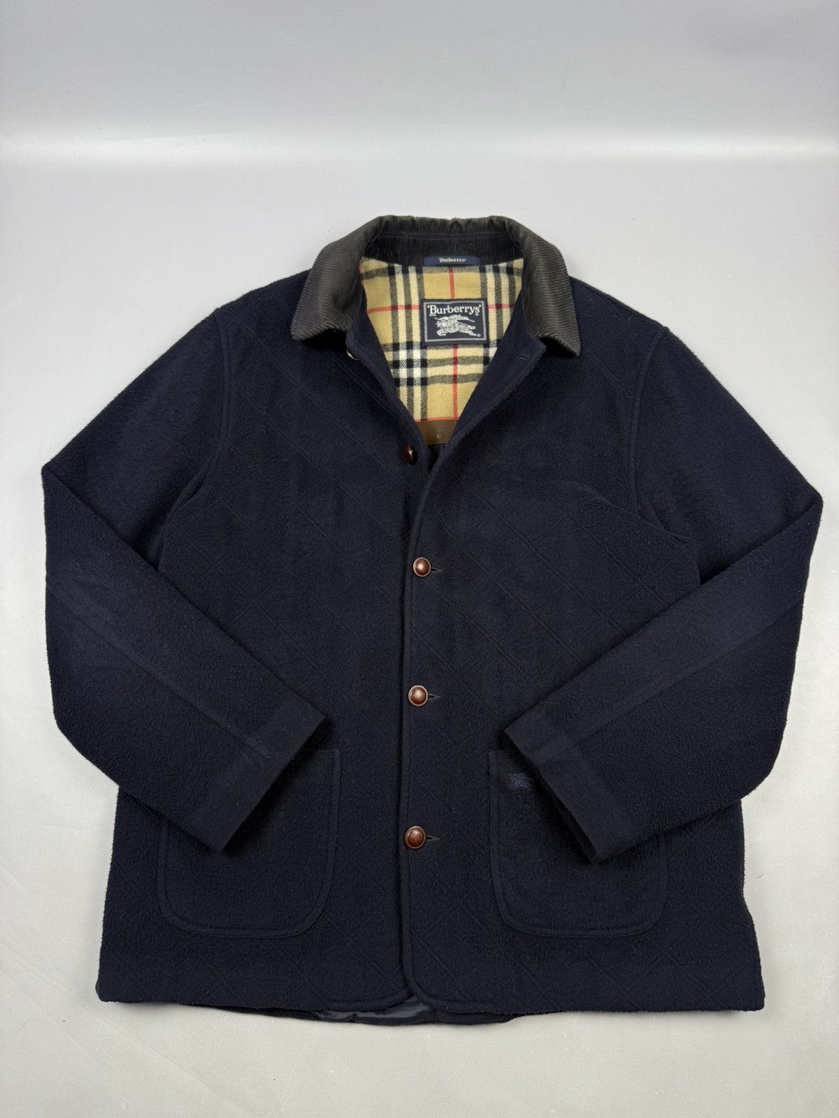 Burberry Vintage Burberry Quilted Wool Jacket – Nova Check Lining Size US L / EU 52-54 / 3 - 1 Thumbnail