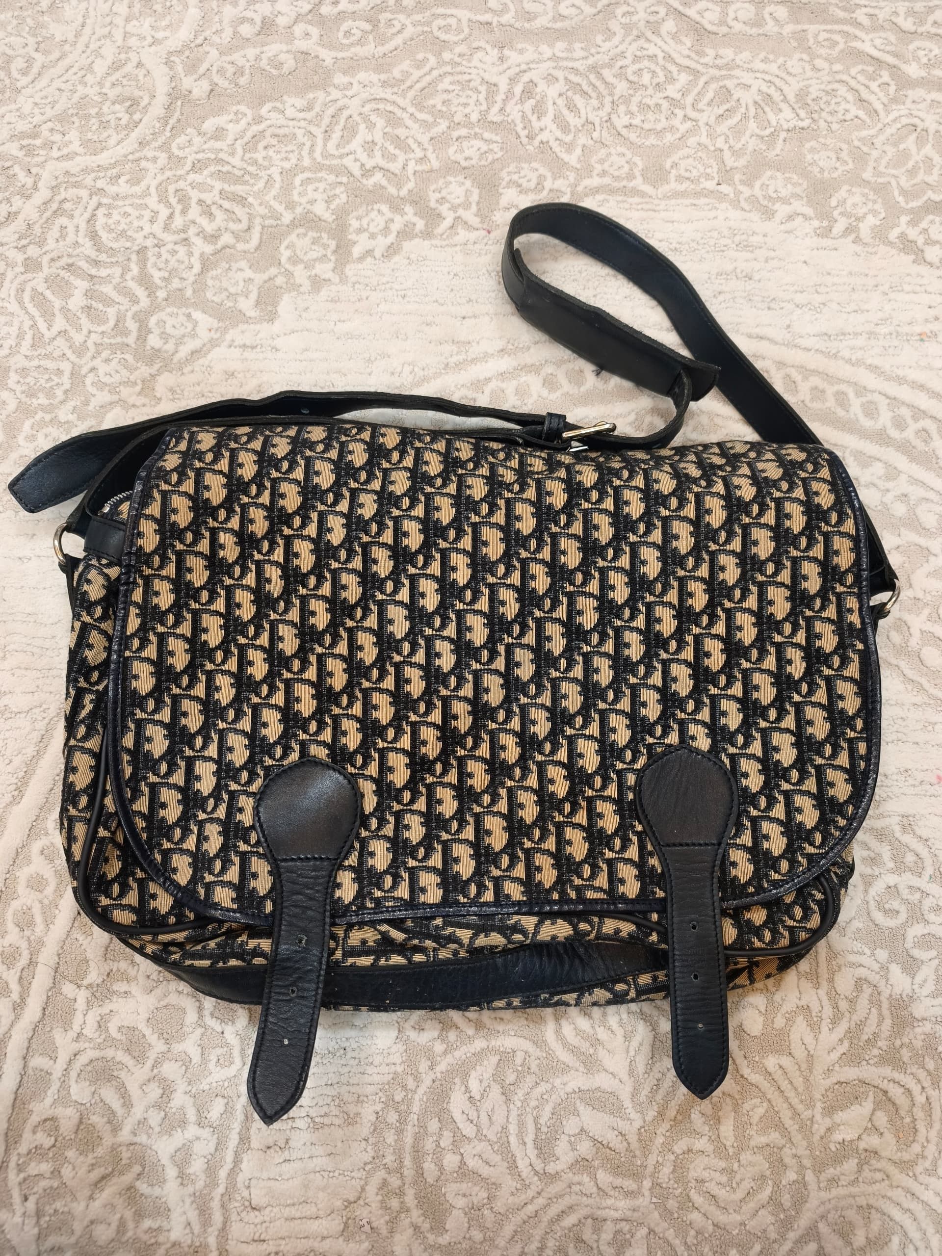 Christian Dior Monsieur Christian Dior Monogram Blue Denim Messenger Bag Size ONE SIZE - 3 Thumbnail