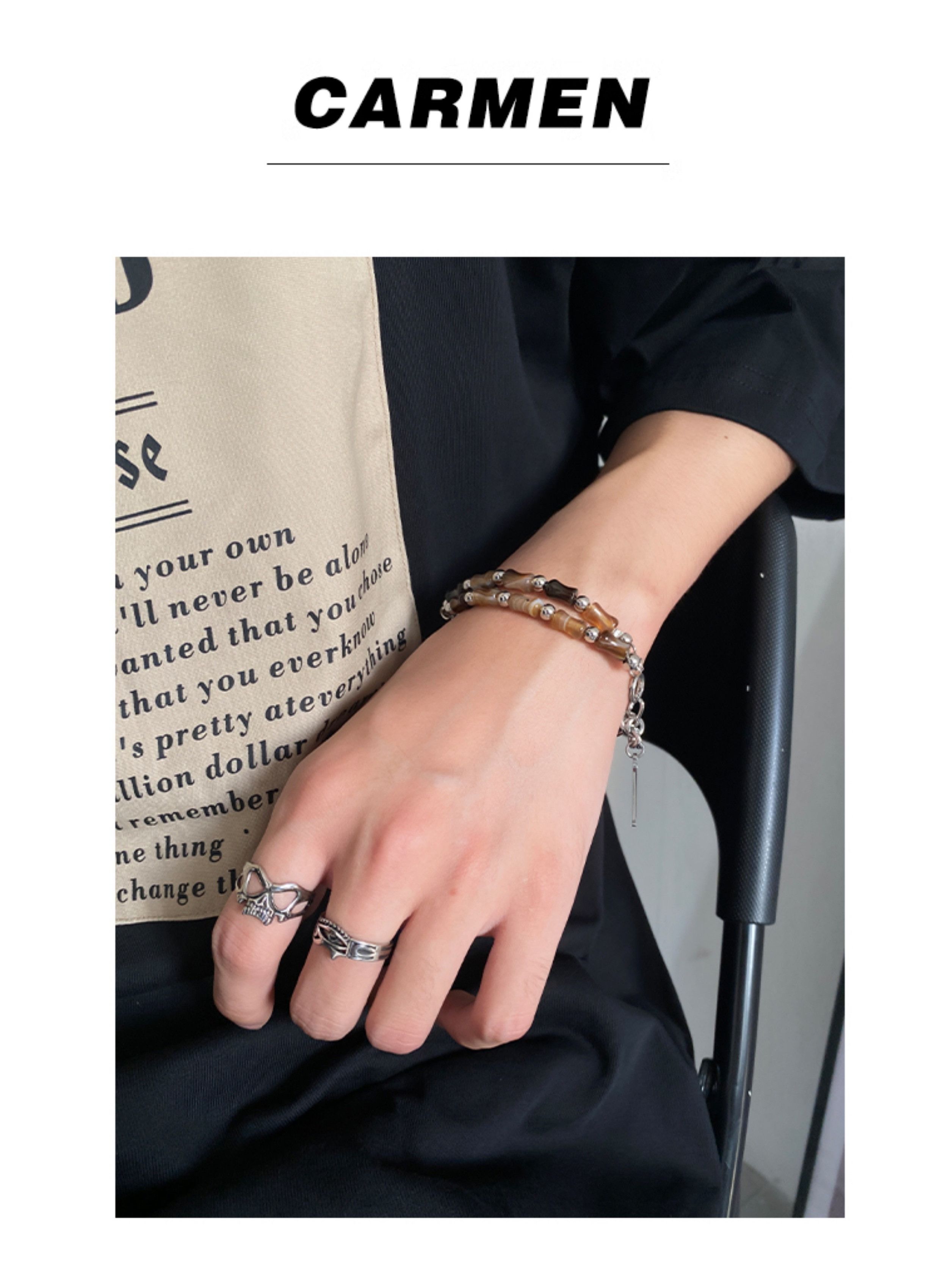 Jewelry Hip-hop Bracelet Y2K Punk Chain Gotch Bracelets Chains Size ONE SIZE - 6 Thumbnail