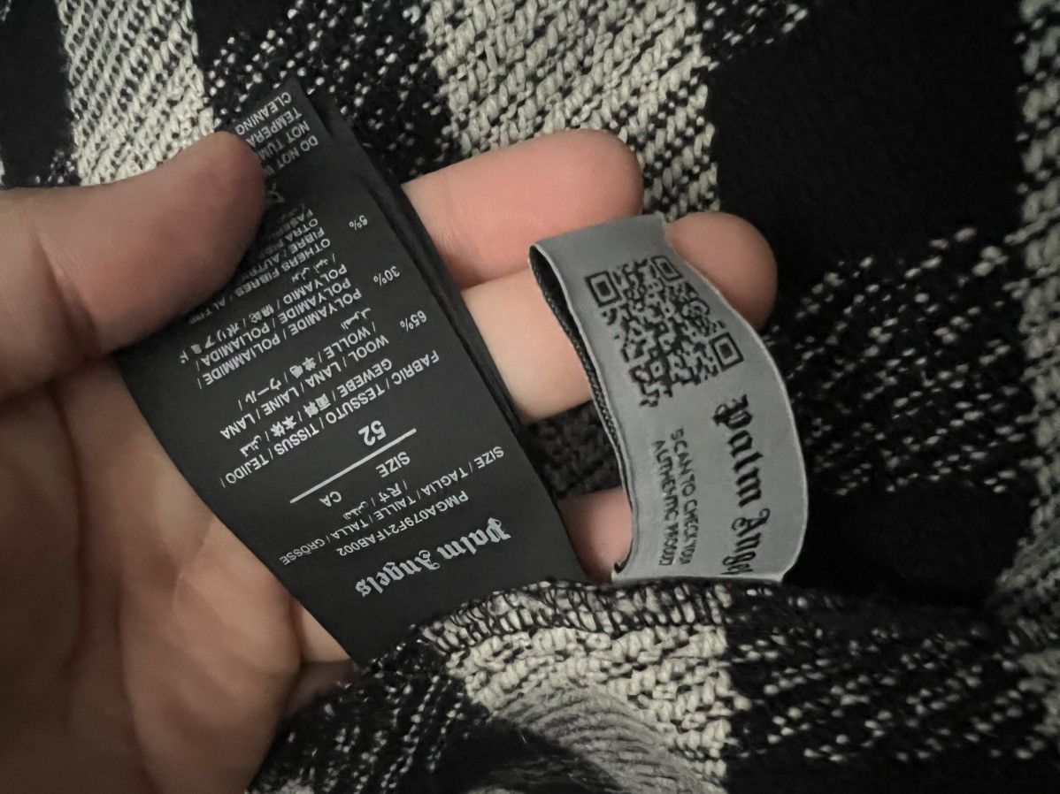 Palm Angels Palm Angels Wool Check Flannel Shirt Jacket Black Size L Size US L / EU 52-54 / 3 - 4 Thumbnail