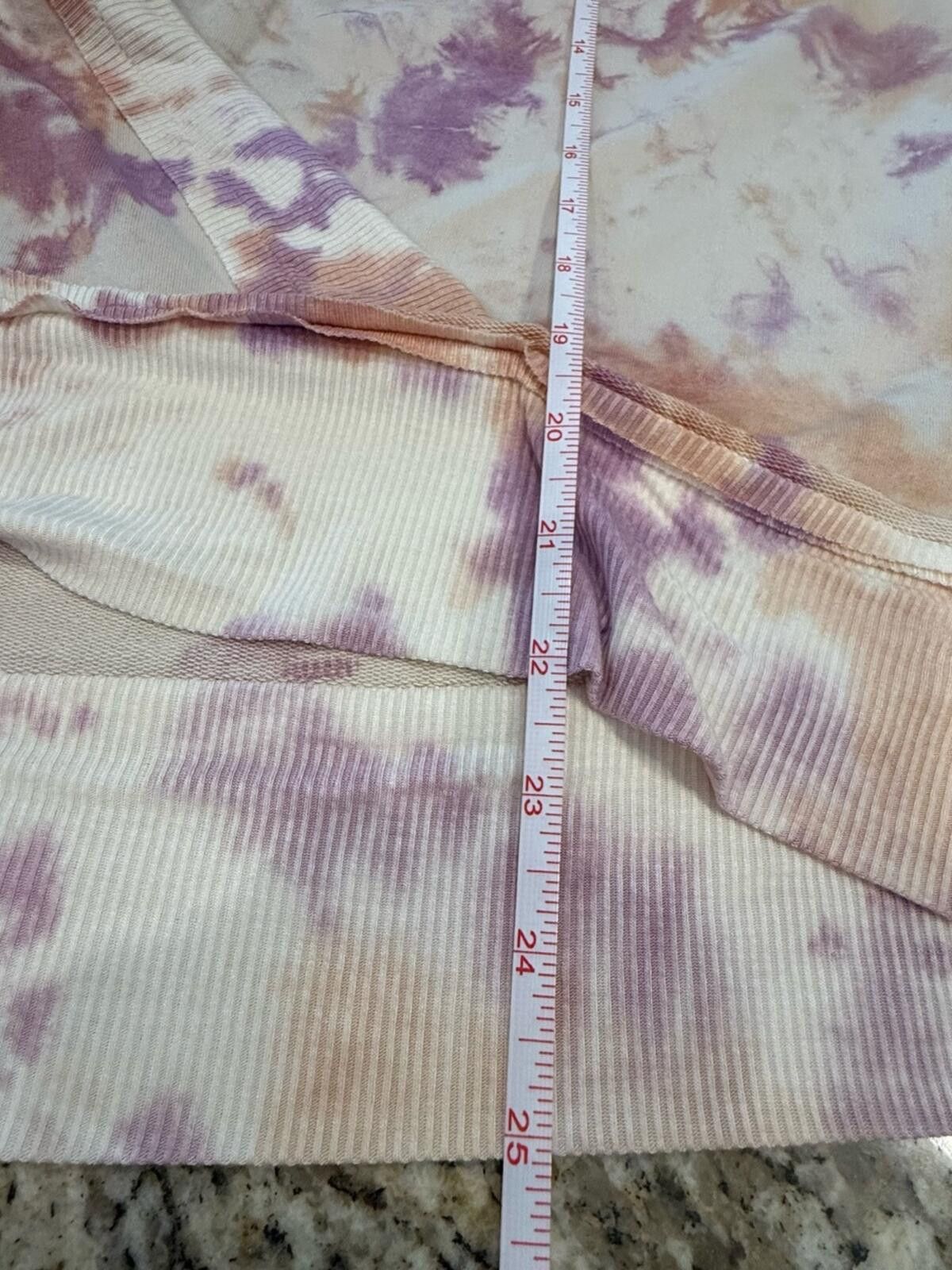 Polo Ralph Lauren POL tie dye sweatshirt V neck capped sleeves pink purple SM Size S / US 4 / IT 40 - 7 Thumbnail