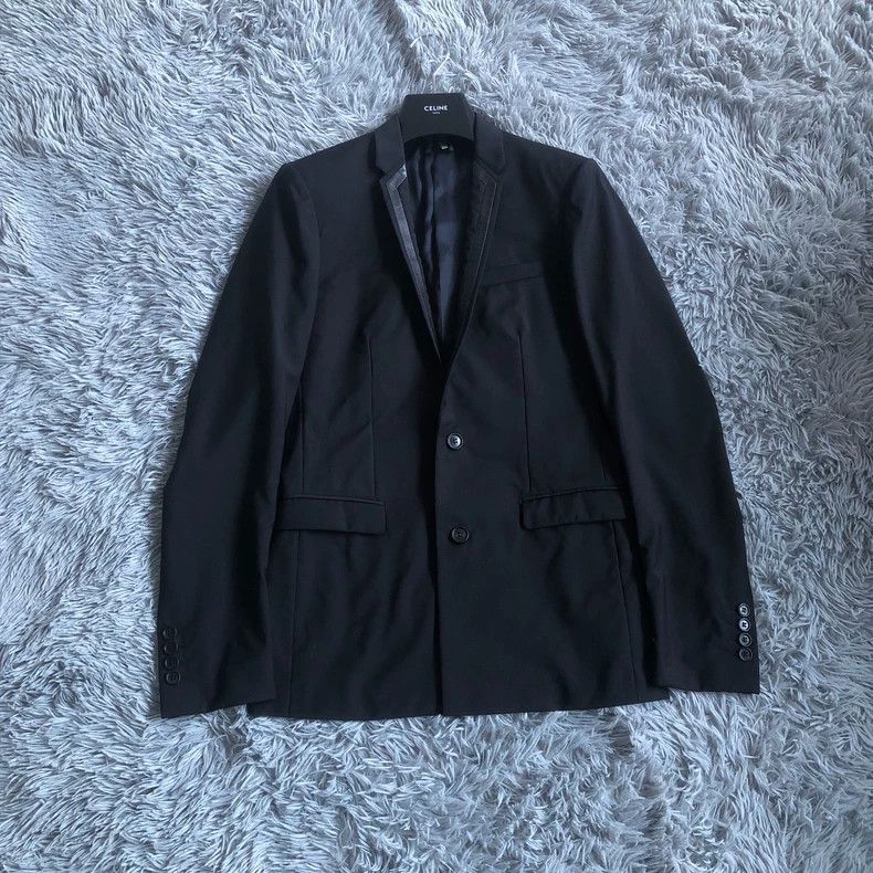 Dior Dior Leather-collar wool suit 2501-Nextarrow Size 44R - 1 Thumbnail