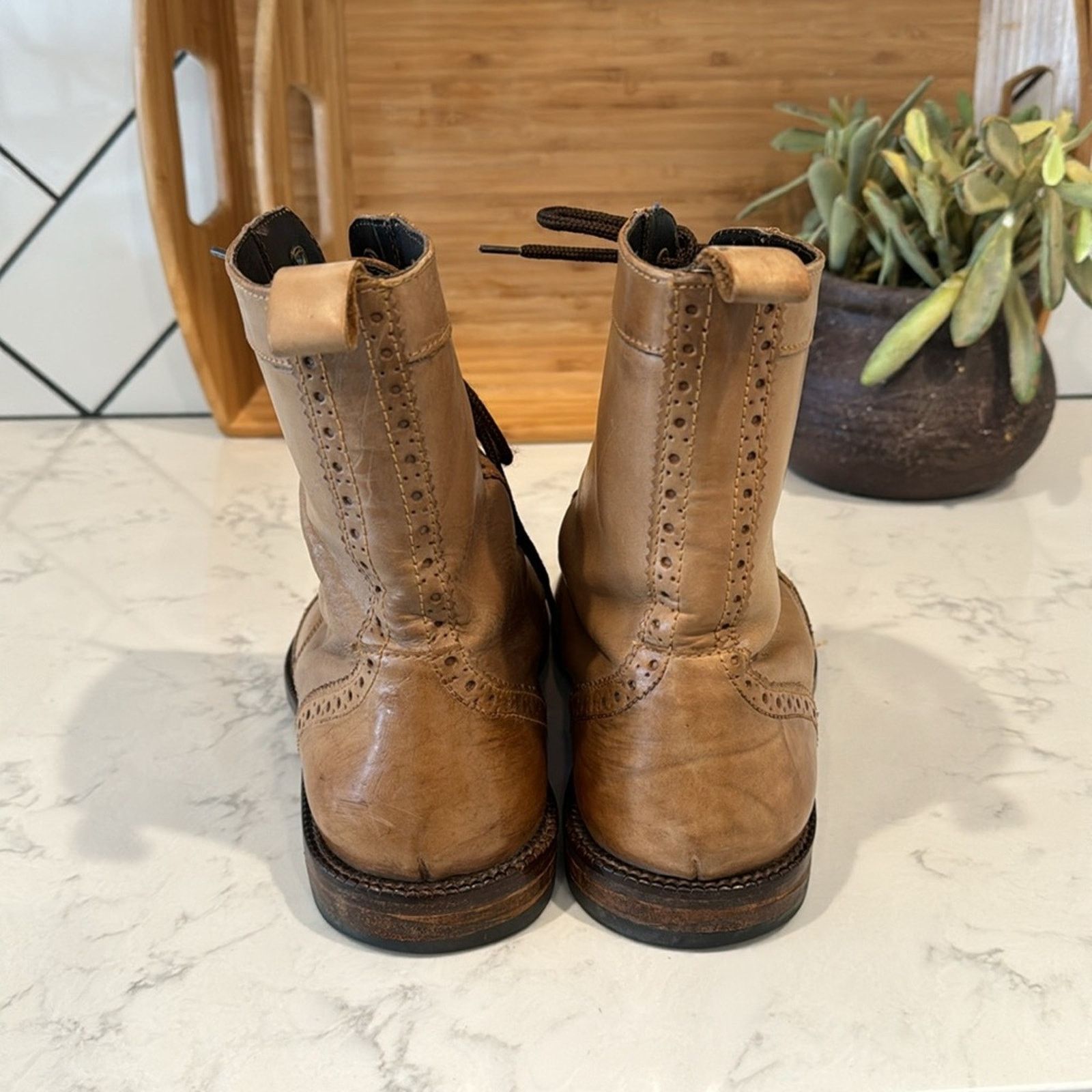 Asos ASOS Brogue leather lace up boots wingtip academia size 10 Size US 10 / EU 43 - 6 Thumbnail