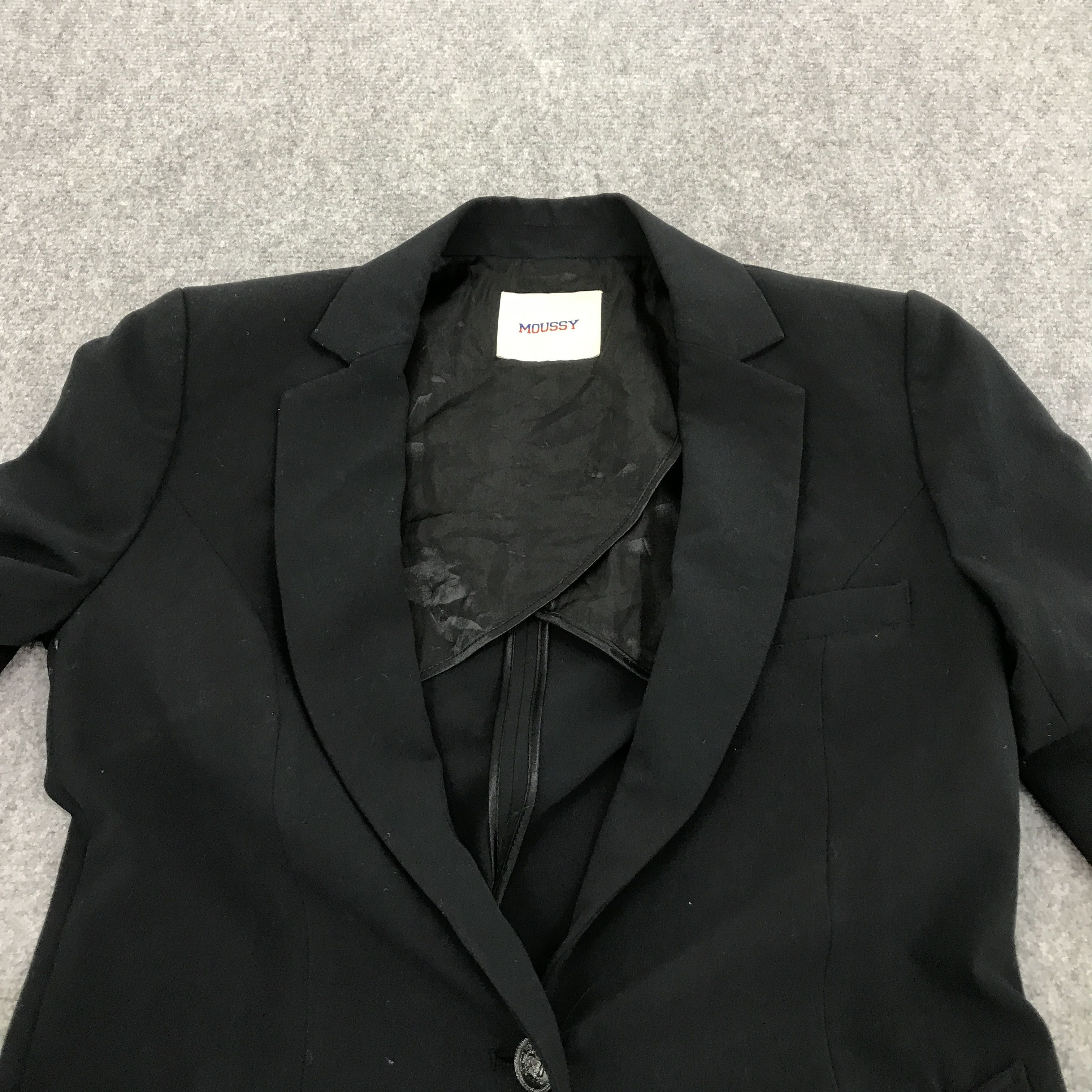 Japanese Brand × MOUSSY Moussy Black blazer coat jacket Size US M / EU 48-50 / 2 - 6 Thumbnail