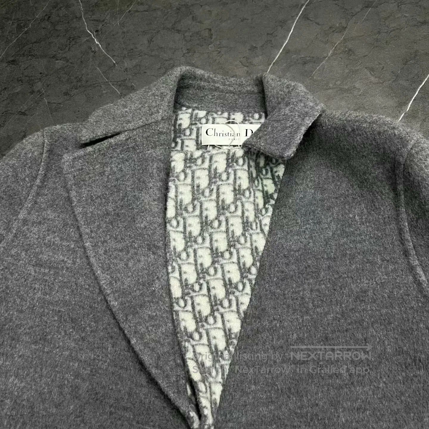 Dior dior wool blend coat with logo print. Size S / US 4 / IT 40 - 3 Thumbnail