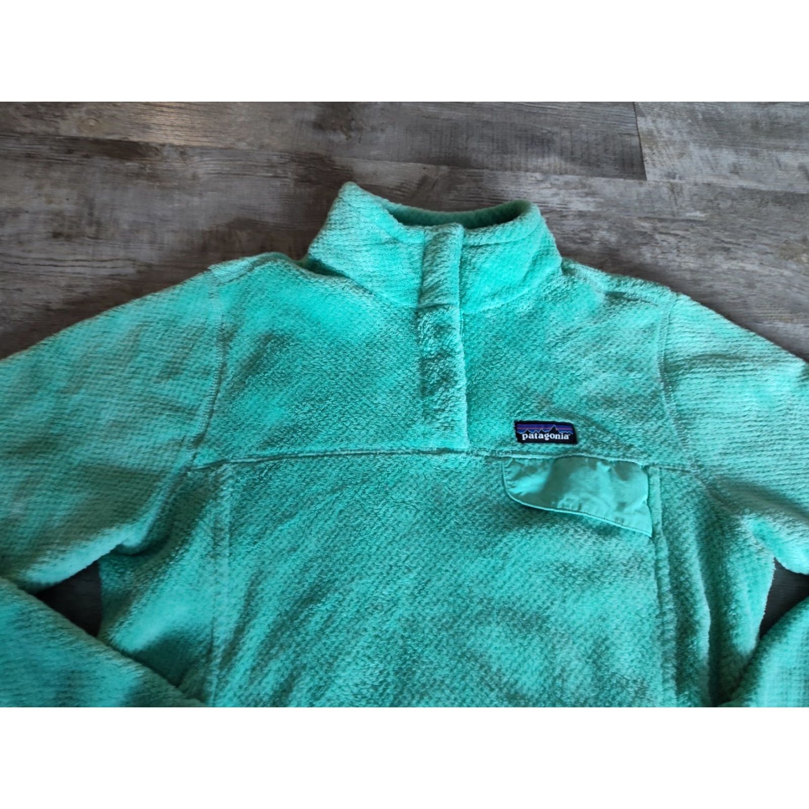 Patagonia Patagonia Pullover Re-Tool Womens L Green Blue Fleece Snap 25443 Polartec Size L / US 10 / IT 46 - 6 Thumbnail
