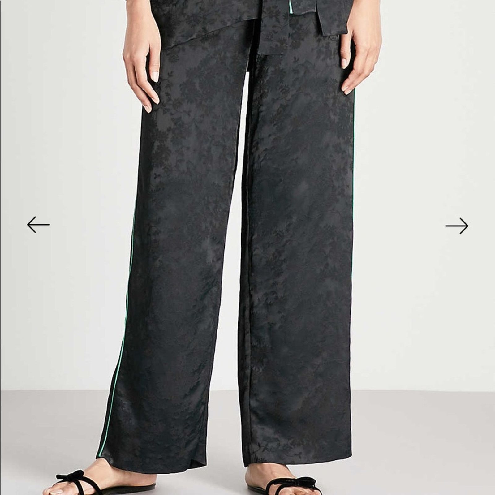 Maje Pasito Black Pants floral pants size 2 NWT