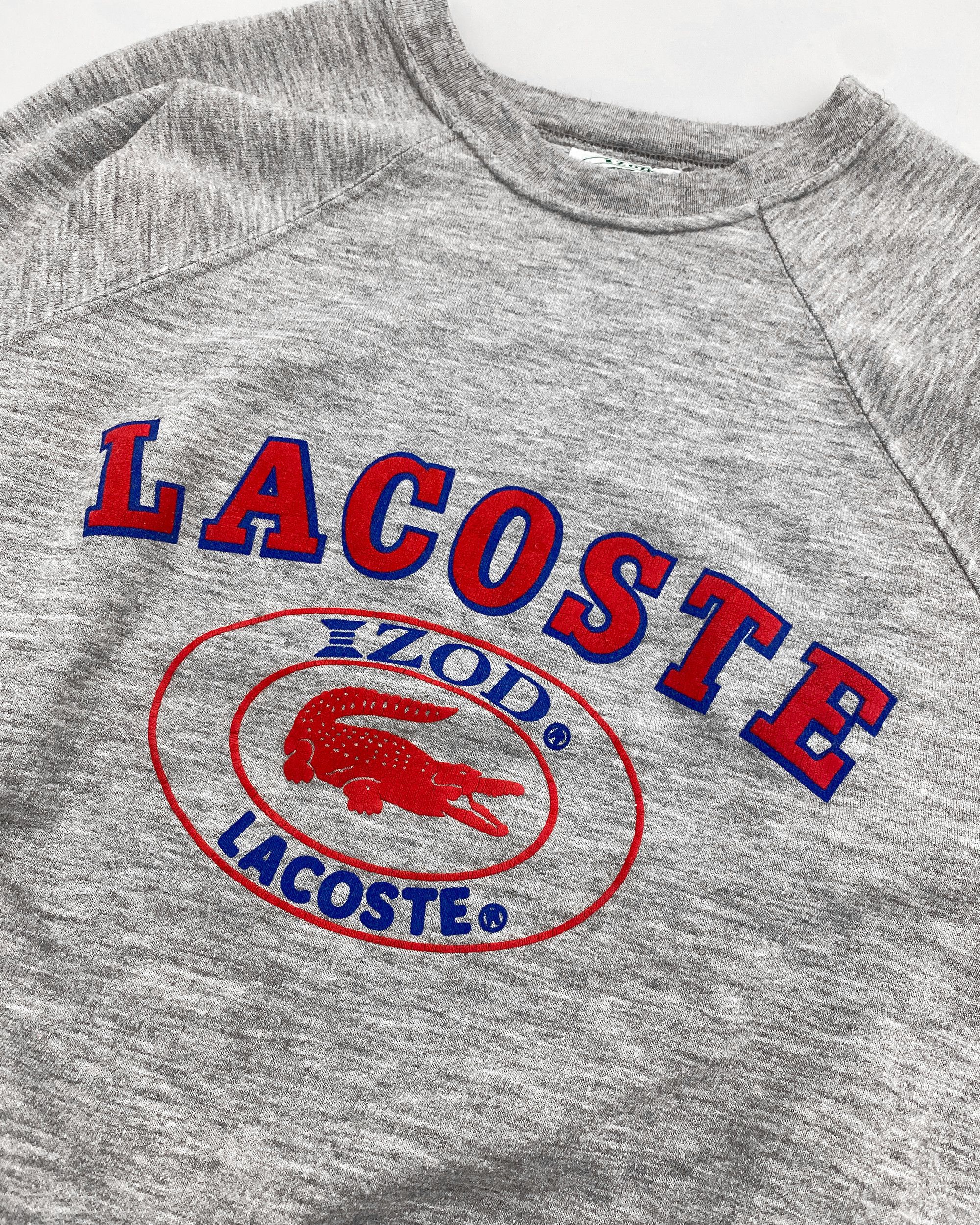 Lacoste Izod 1980s Raglan Logo Crewneck Size US L / EU 52-54 / 3 - 7 Thumbnail