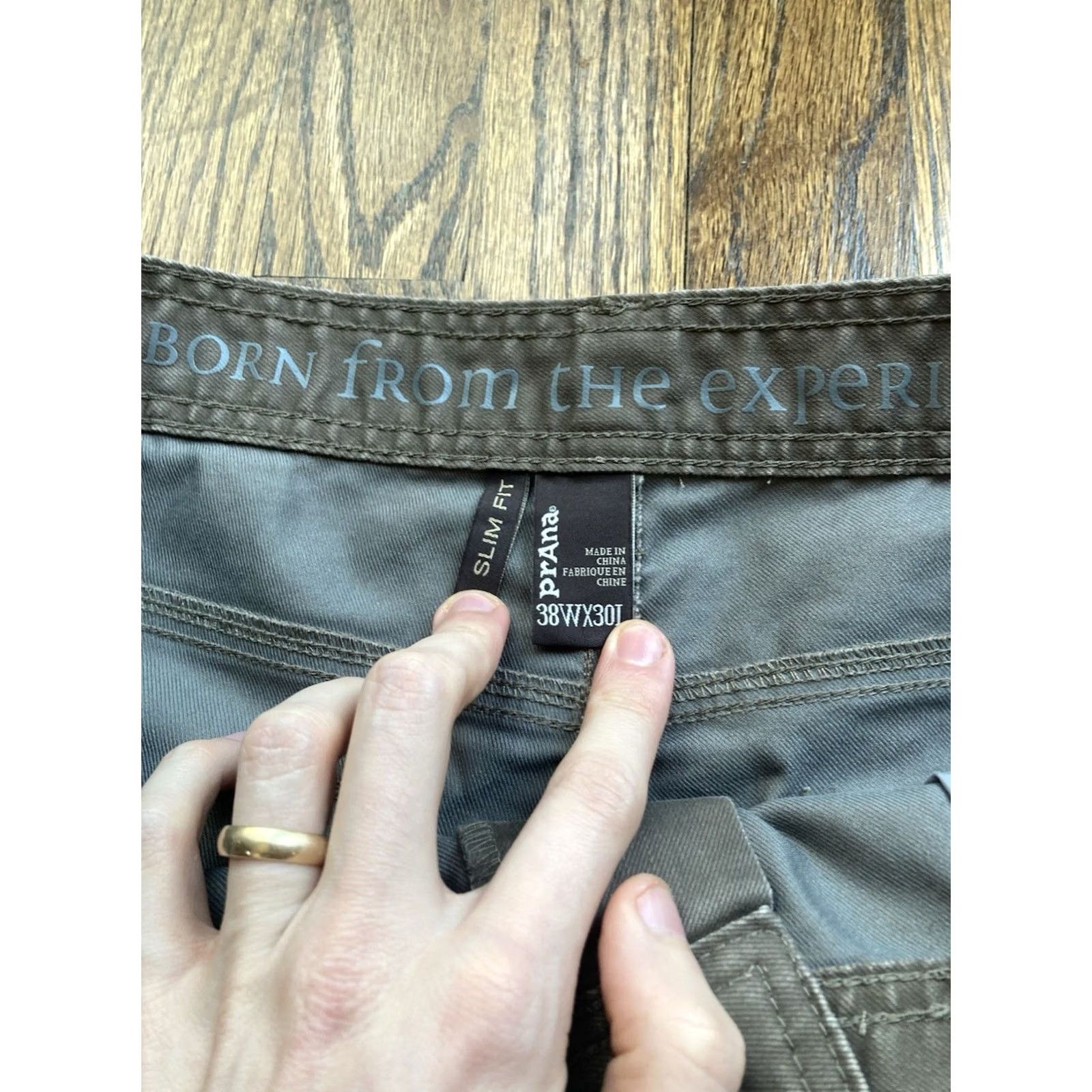 Prana prAna Slim Jeans Mens Size 38x30 Brown Canvas 5-Pocket Design Straight Size US 38 / EU 54 - 6 Thumbnail