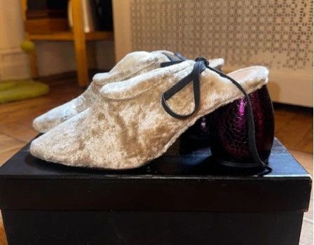 Dries Van Noten Dries Van Norten Silver Mule Size US 6.5 / IT 36.5 - 2 Thumbnail