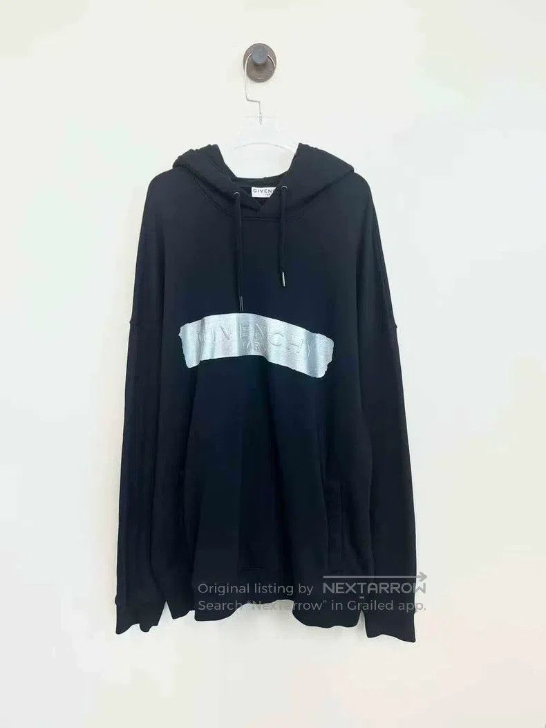 Givenchy Givenchy Black Metallic Letter Logo Hoodie (Size XXL) Size US XXL / EU 58 / 5 - 1 Thumbnail