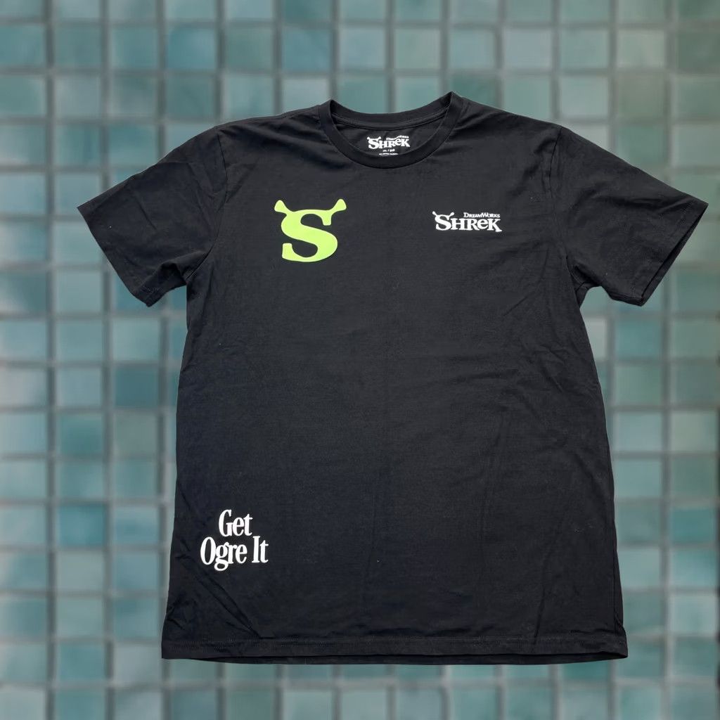 Vintage Shrek Shirt Mens XL Black Dreamworks Movie Promo Embroidered AOP Logo T-Shirt Crew Neck Short Sleeve Vac Vintage Size US XL / EU 56 / 4 - 1 Thumbnail