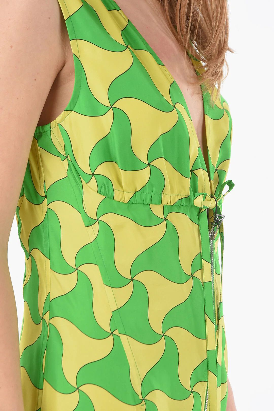 Bottega Veneta og1mm0426 Mini Dress in Yellow Size XS / US 0-2 / IT 36-38 - 3 Thumbnail