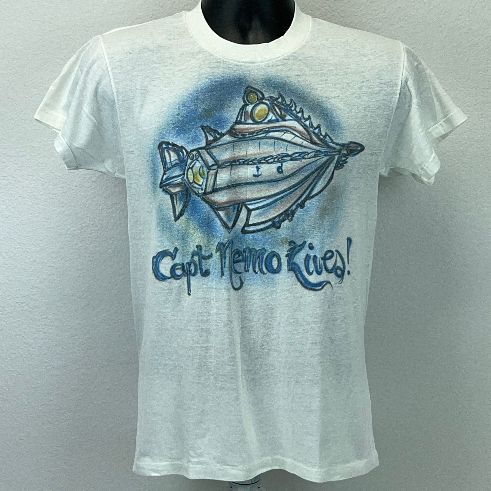 Vintage Vintage 80s Captain Nemo Submarine T Shirt Vulcania S Small Size US S / EU 44-46 / 1 - 2 Thumbnail