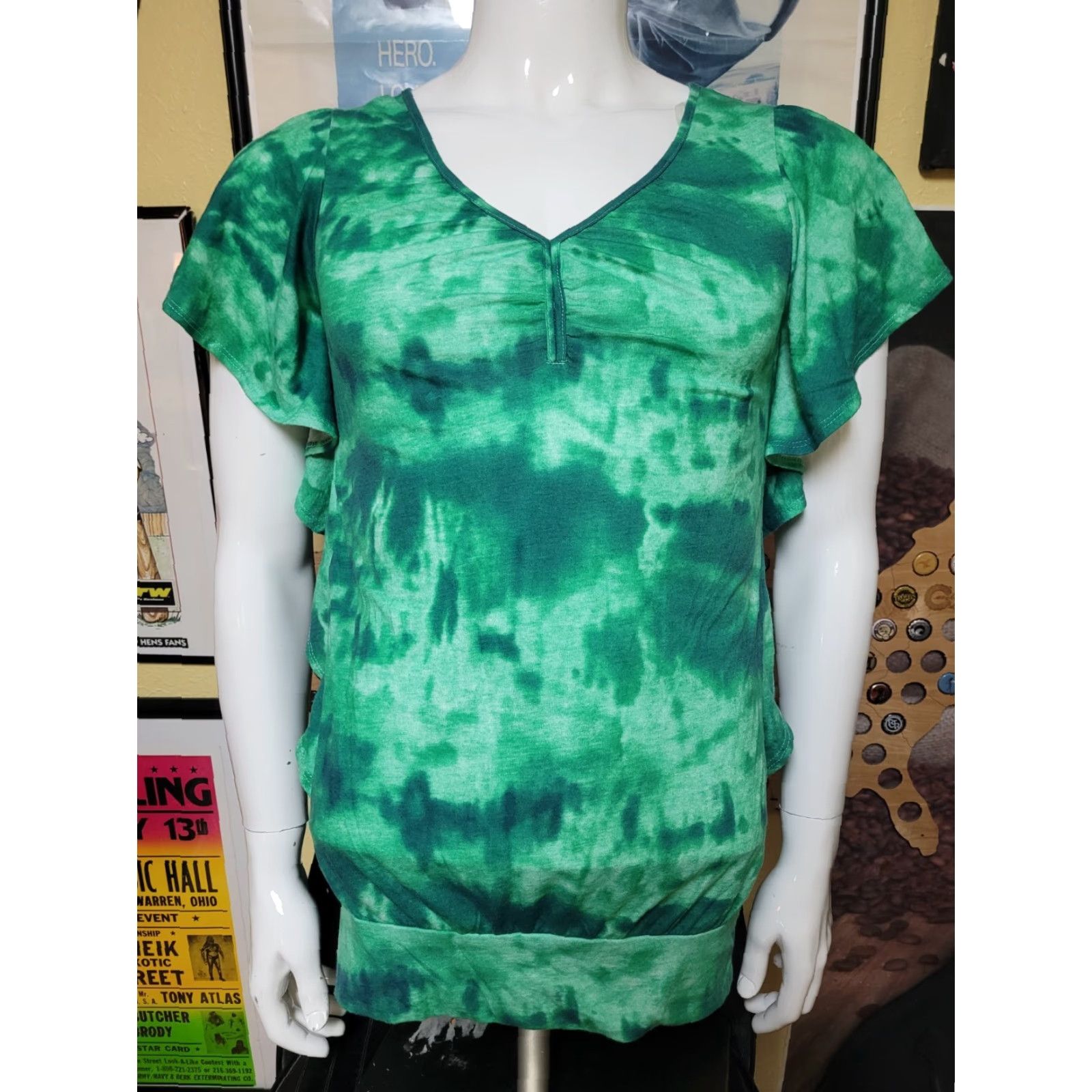 Energie Energie Womens Emerald Tie Dye Tunic Blouse Shirt M NWT NEW Kohls Size M / US 6-8 / IT 42-44 - 2 Thumbnail