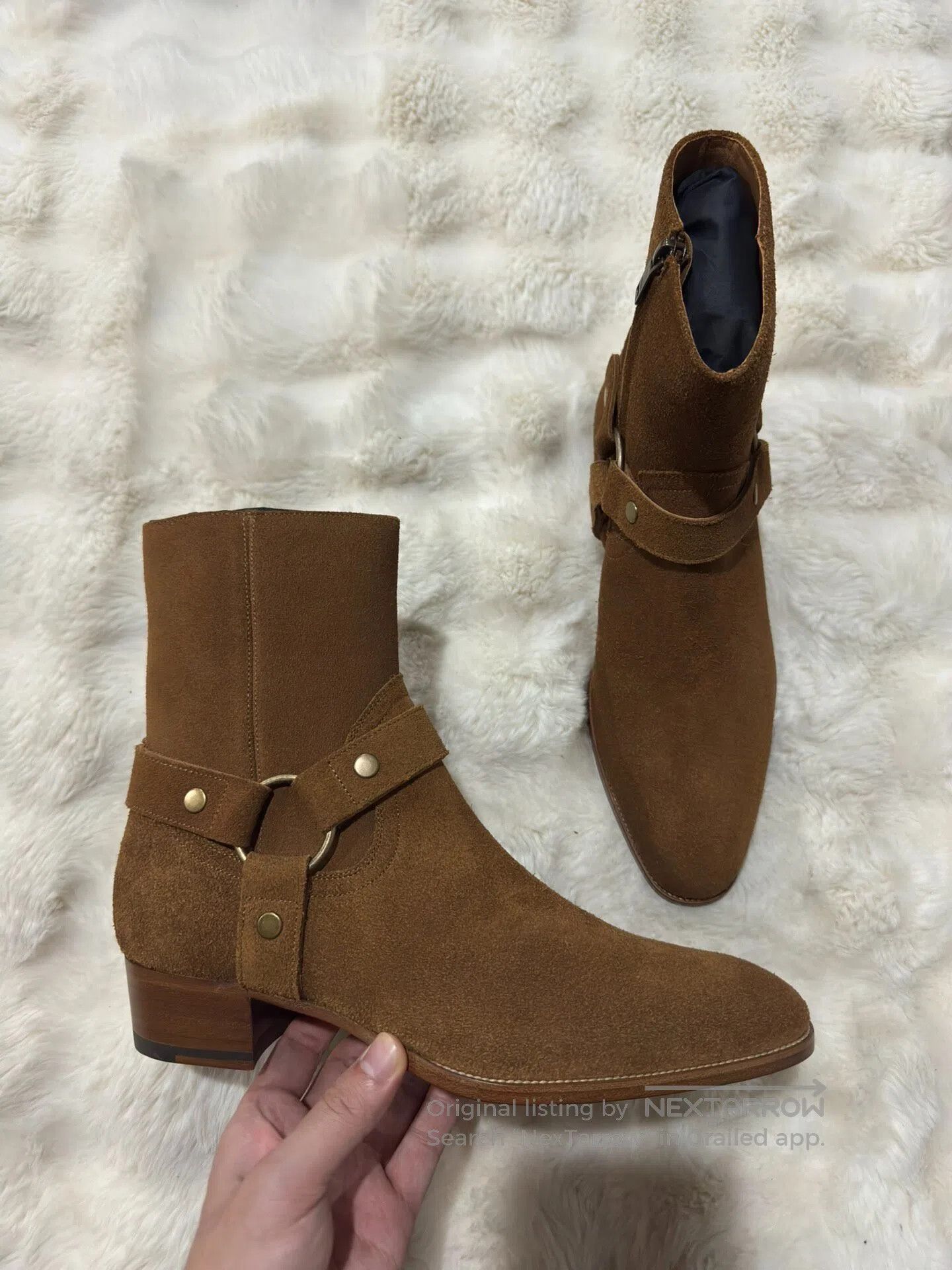 Saint Laurent Paris Saint Laurent Paris Suede Chelsea boots with buckle men's Size US 9 / EU 42 - 4 Thumbnail