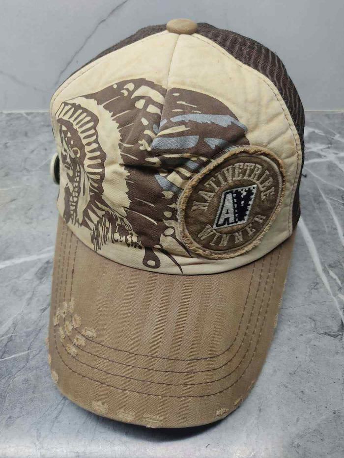 Japanese Brand Vintage Nativetribe Winner Distressed Style Trucker Hat Size ONE SIZE - 1 Thumbnail