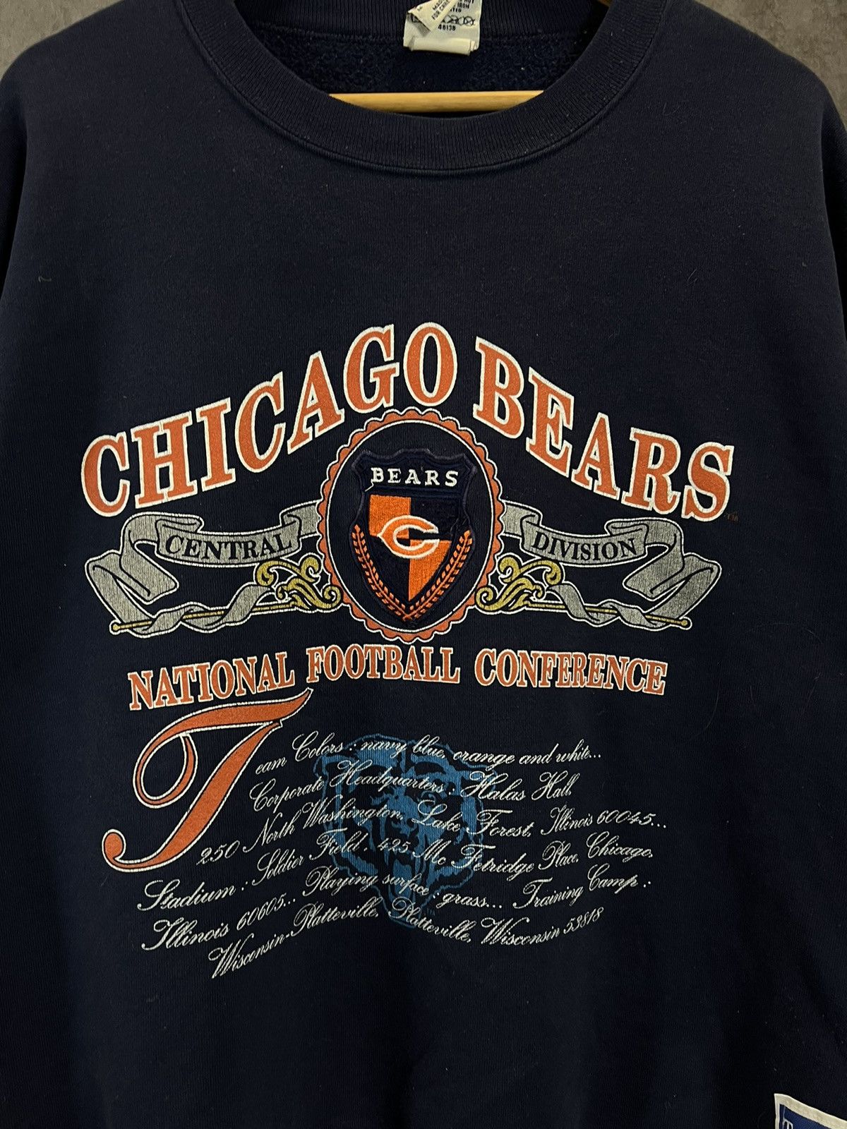 NFL Chicago Bears NFL vintage made in USA sweatshirt Size US XL / EU 56 / 4 - 3 Thumbnail