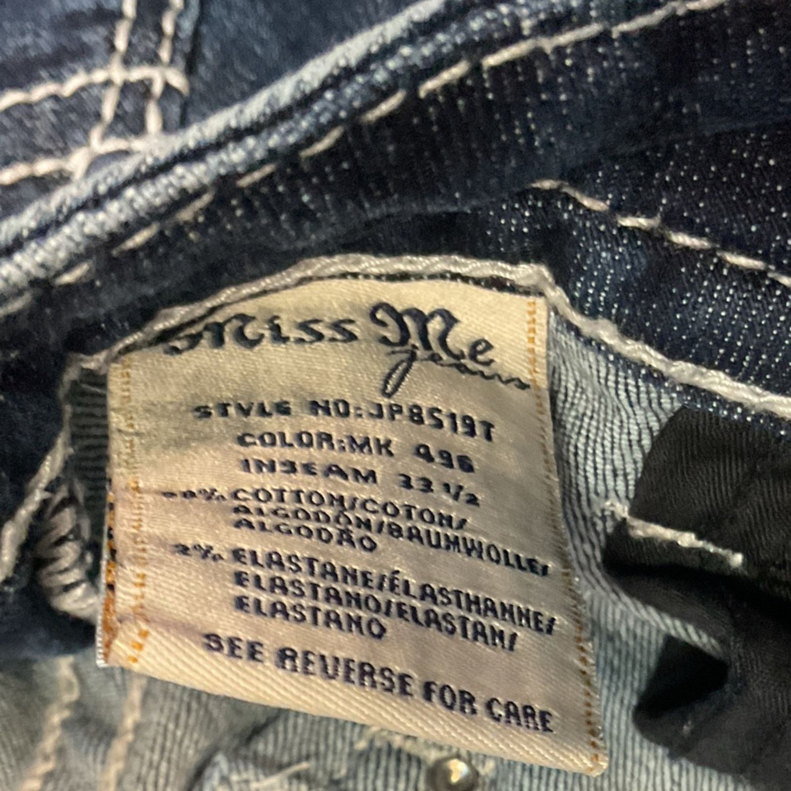 Miss Me Y2K Miss Me Straight Signature Embroidered Jeans Size 28" / US 6 / IT 42 - 5 Thumbnail