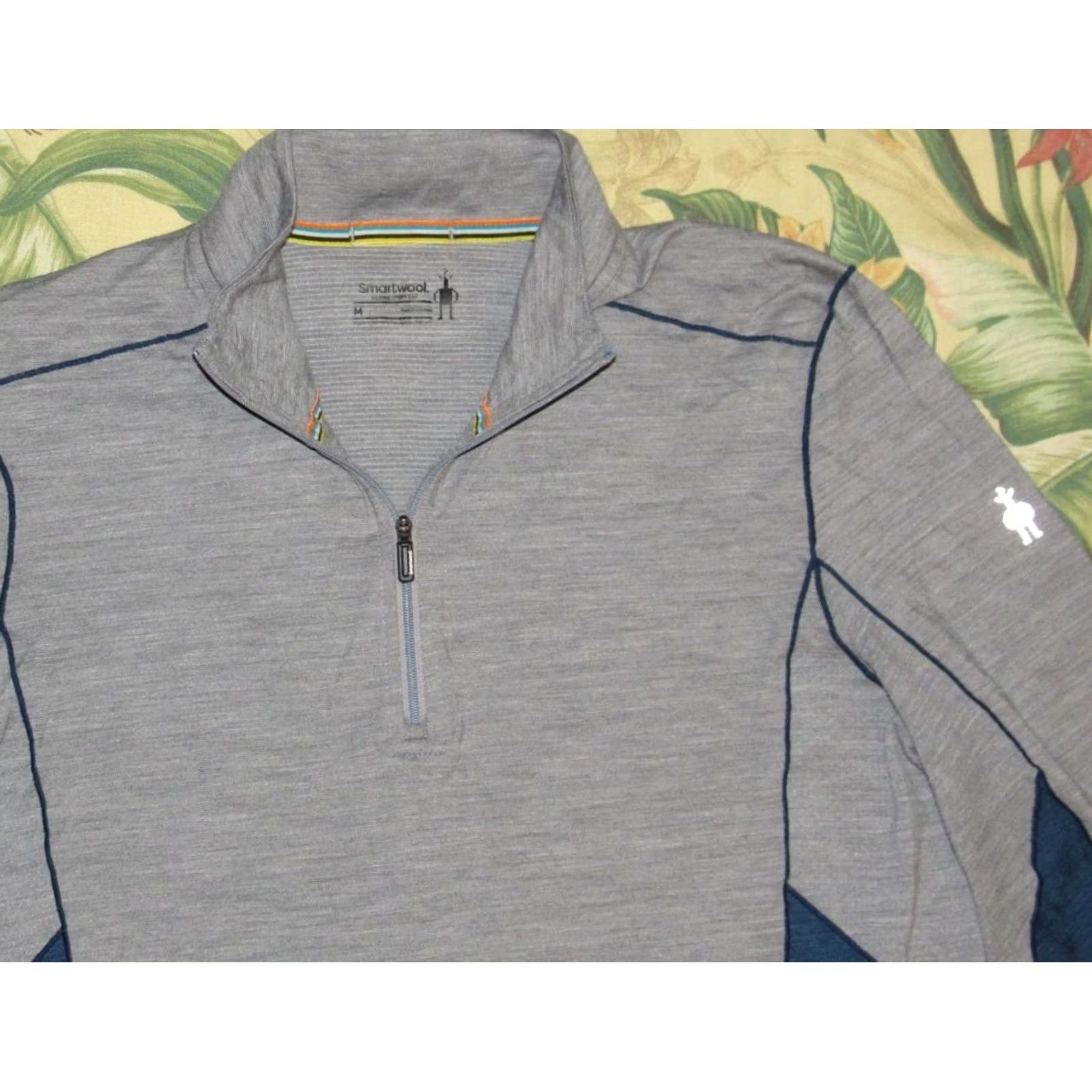 Smartwool SMARTWOOL Merino Sport 150 Grey Wool Blend 1/4 Zip Base Layer Shirt Medium Adult Size US M / EU 48-50 / 2 - 2 Thumbnail