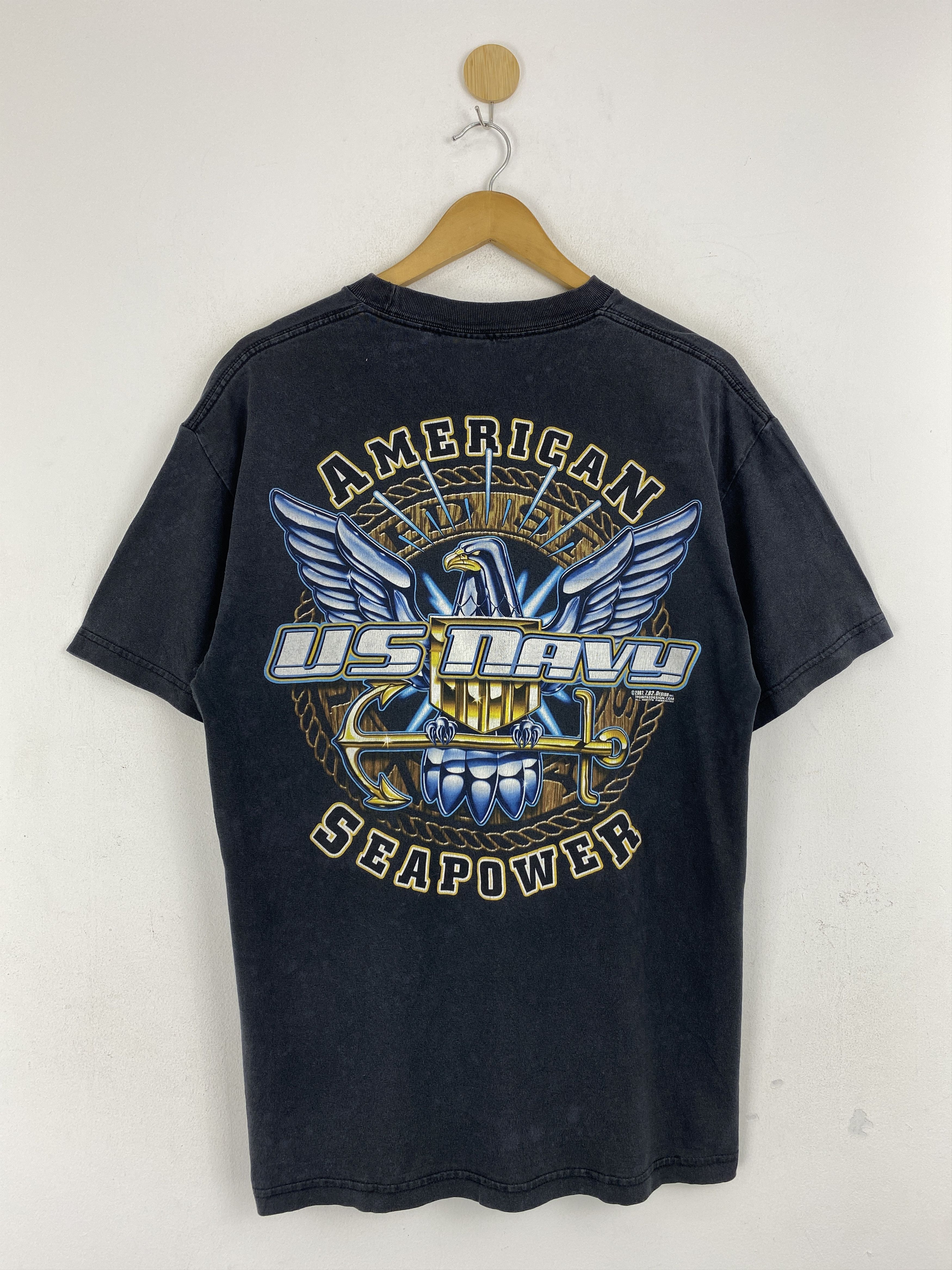 Vintage Vintage Us Navy American Seapower Backhit Tee TA0700 Size US L / EU 52-54 / 3 - 1 Thumbnail
