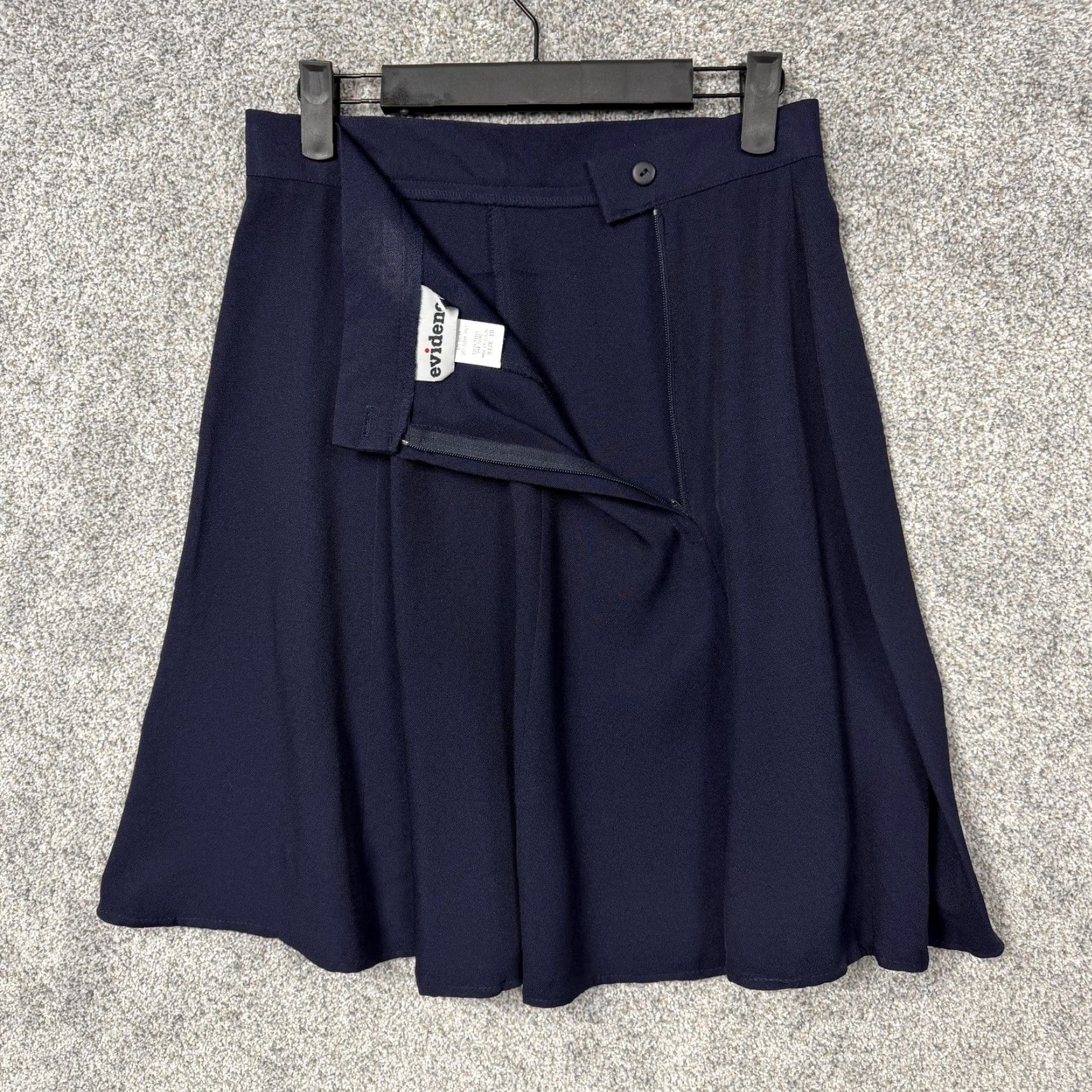 Vintage VINTAGE Evidence Skirt Women Navy A-Line Knee Length 10 Regular Office Casual Dark Academia 80s 90s Mens? Womens Size 32" / US 10 / IT 46 - 6 Thumbnail