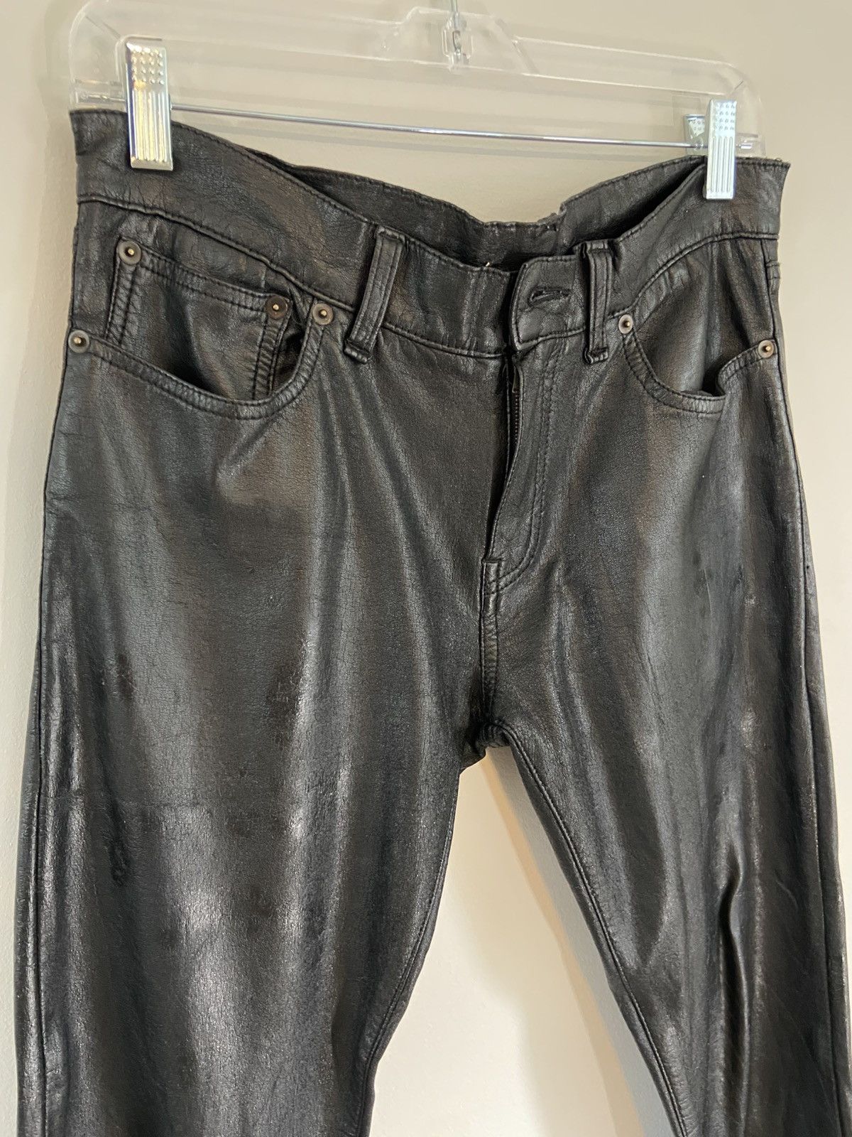 Saint Laurent Paris Saint Laurent polyurethane jeans Size US 29 - 2 Thumbnail