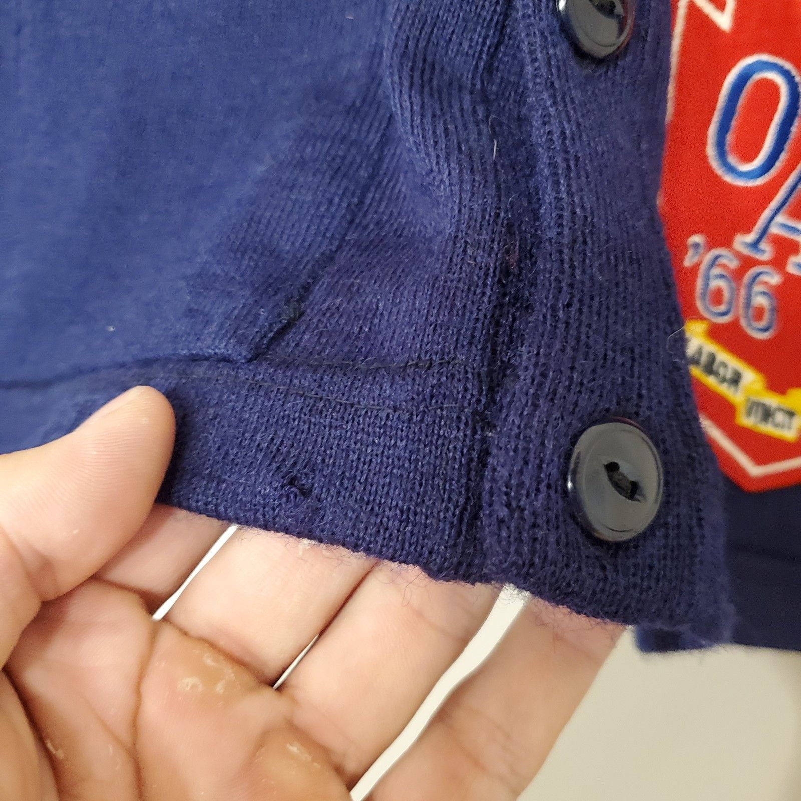 Vintage Vintage 1966 Cardigan collegiate knit sweater blue size M Size US M / EU 48-50 / 2 - 7 Thumbnail