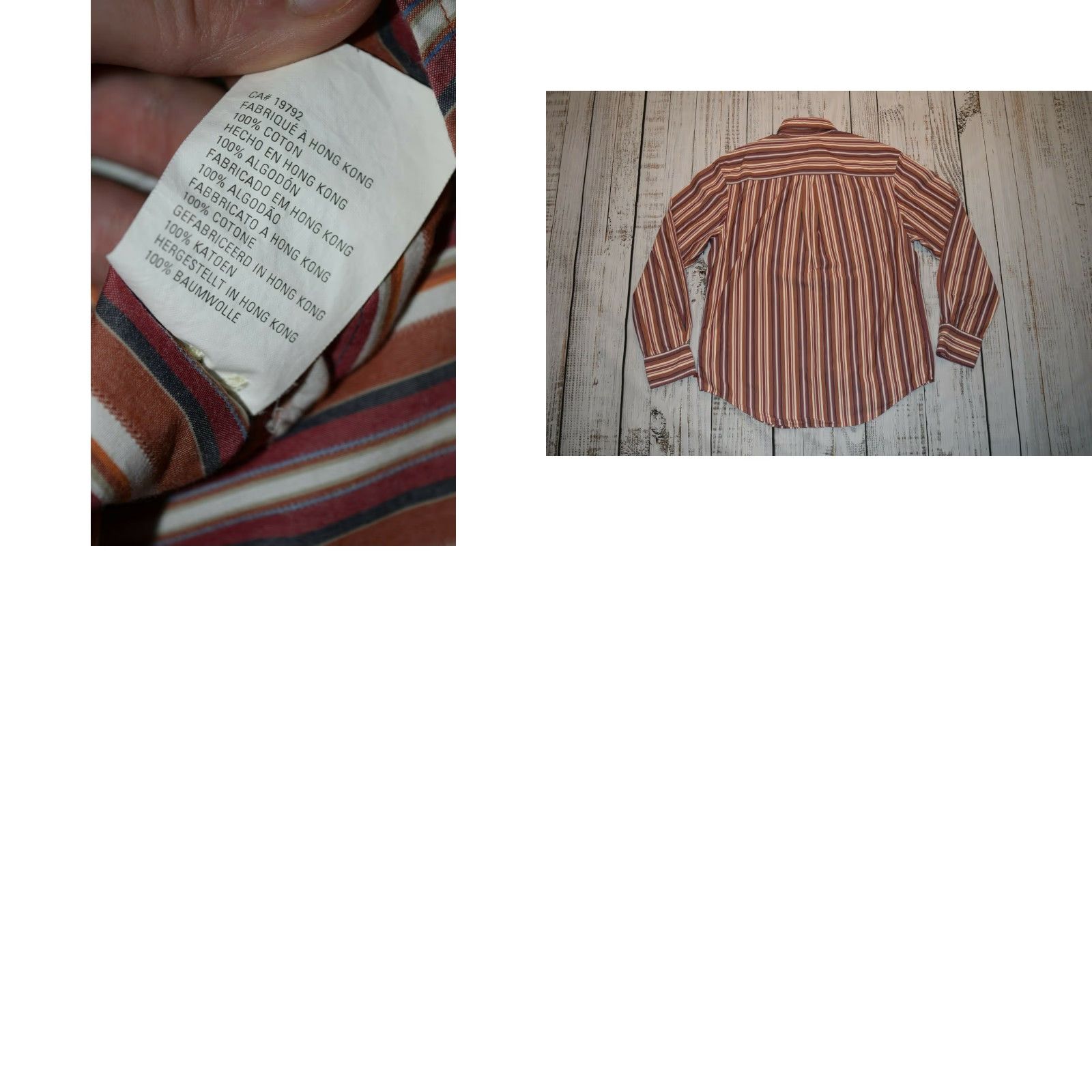 Timberland TIMBERLAND Button-Up Shirt Striped Cotton Mens Large Red Rust White Y2K 2000s Casual Formal Workwear Mens) Size US L / EU 52-54 / 3 - 8 Thumbnail