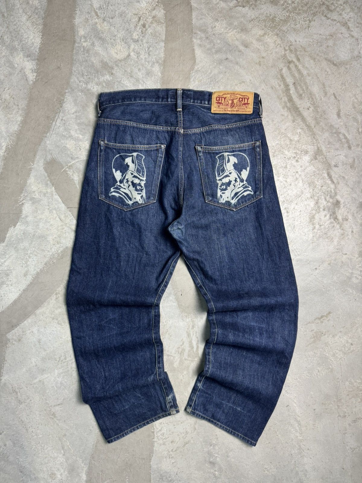 Bape Vintage Bathing Ape selvedge denim 🦍 Size US 33 - 1 Thumbnail