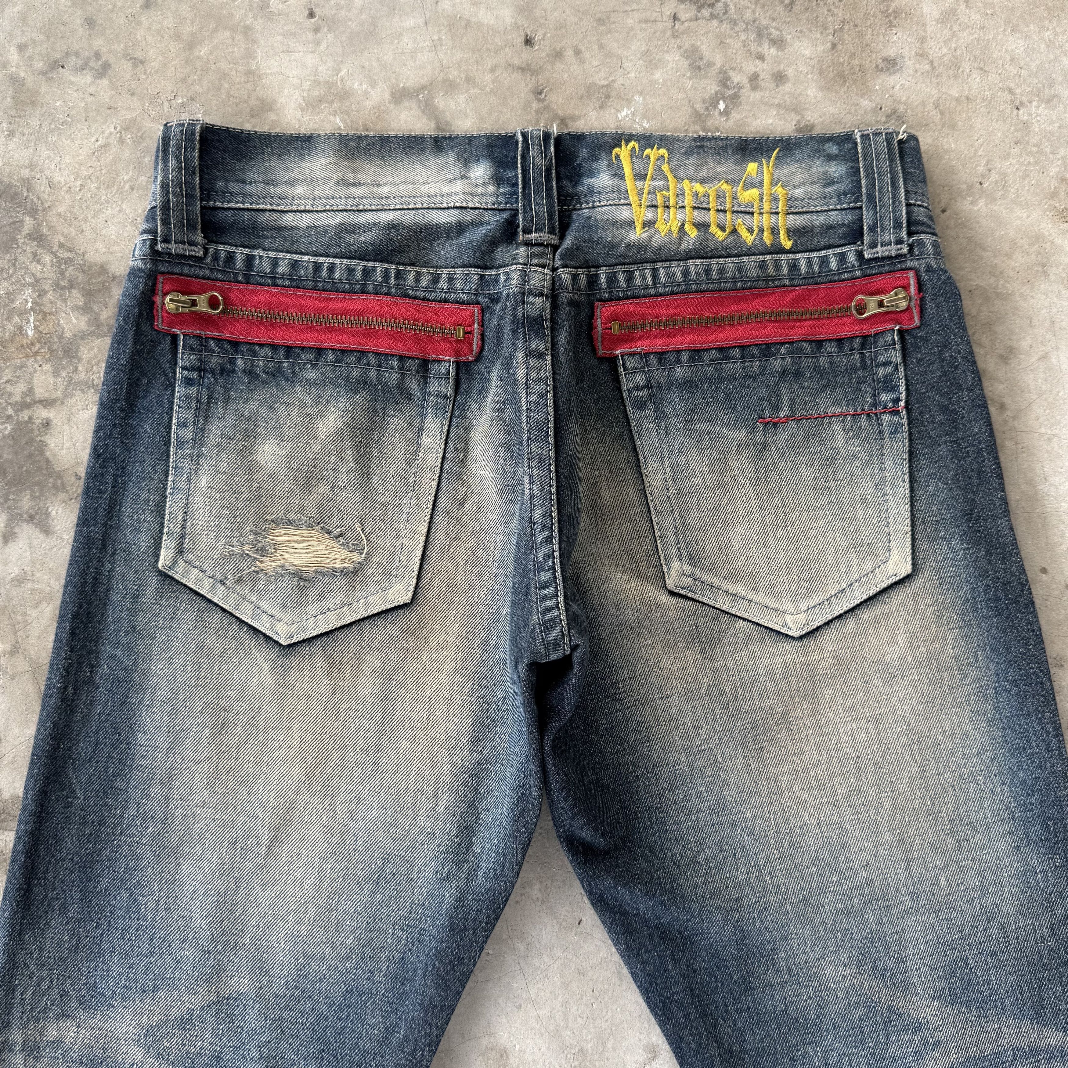 Japanese Brand W32x32.5 Varosh Selvedge Flare Boot cut Rusty Denim Jean Size US 32 / EU 48 - 9 Thumbnail