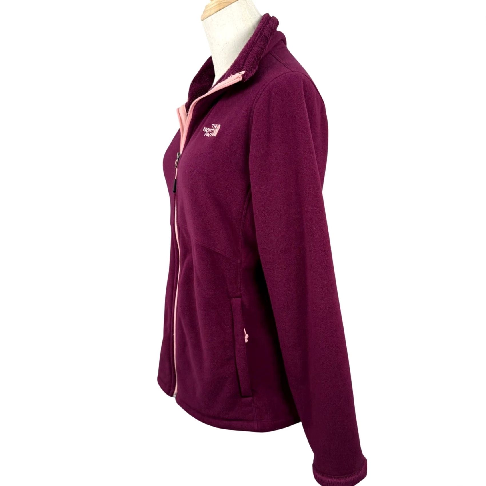 The North Face The North Face Morninglory M Full Zip Ultra Soft Fleece Jacket C708 Berry Purple / Pink Solid Zip Women's M EUC Size M / US 6-8 / IT 42-44 - 2 Thumbnail