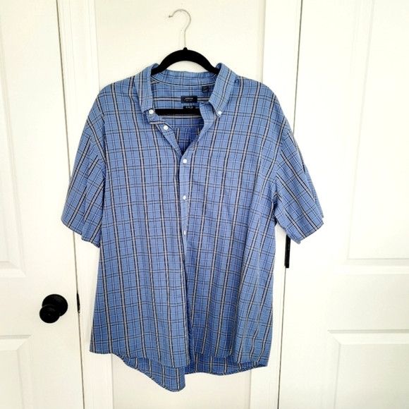 Arrow Plaid Short Sleeve Collared Button-Up Shirt Preppy Size US XL / EU 56 / 4 - 2 Thumbnail
