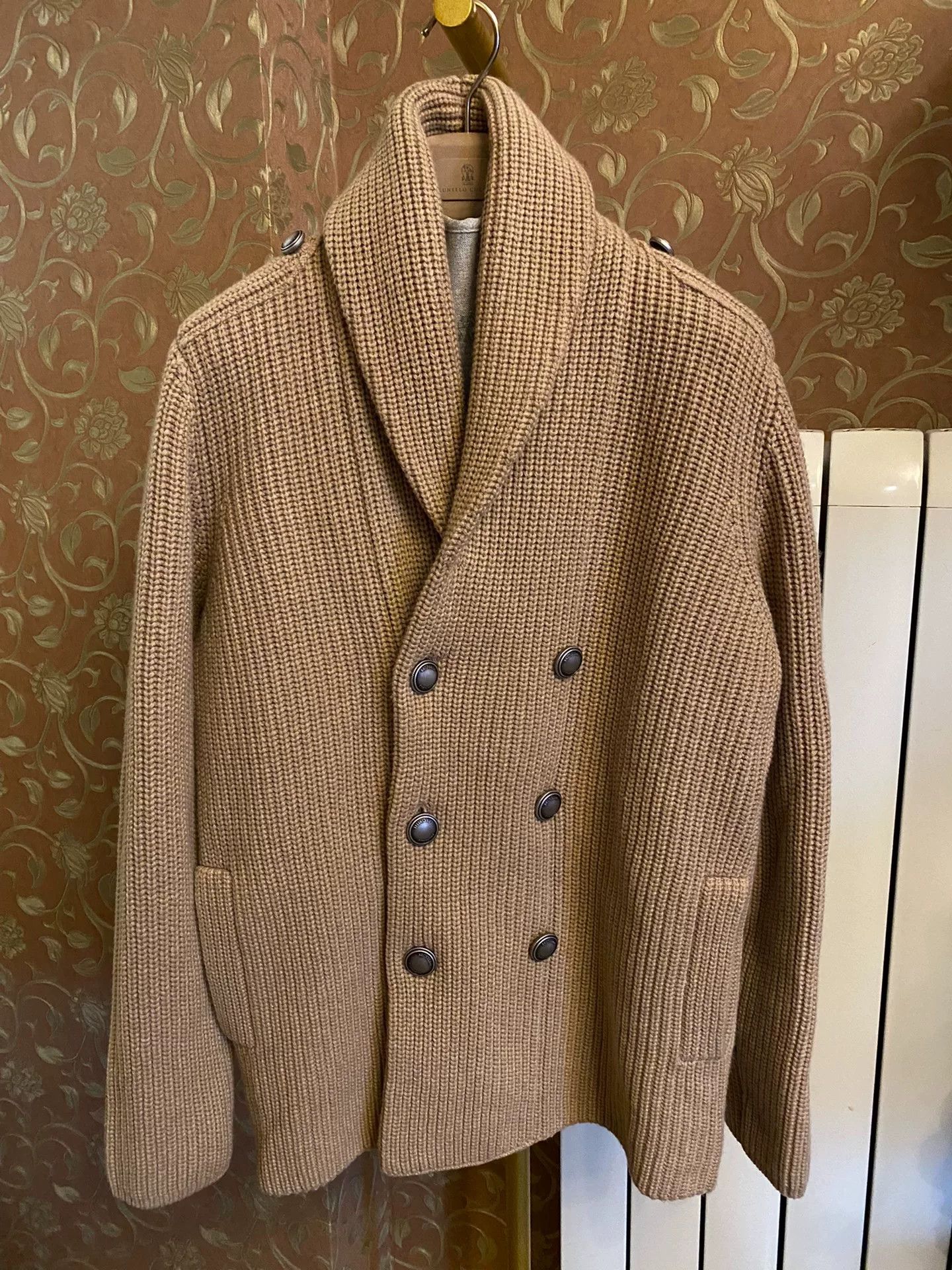 Brunello Cucinelli Brunello Cucinelli Knit Wool-Cashmere Coat Size US XL / EU 56 / 4 - 1 Thumbnail