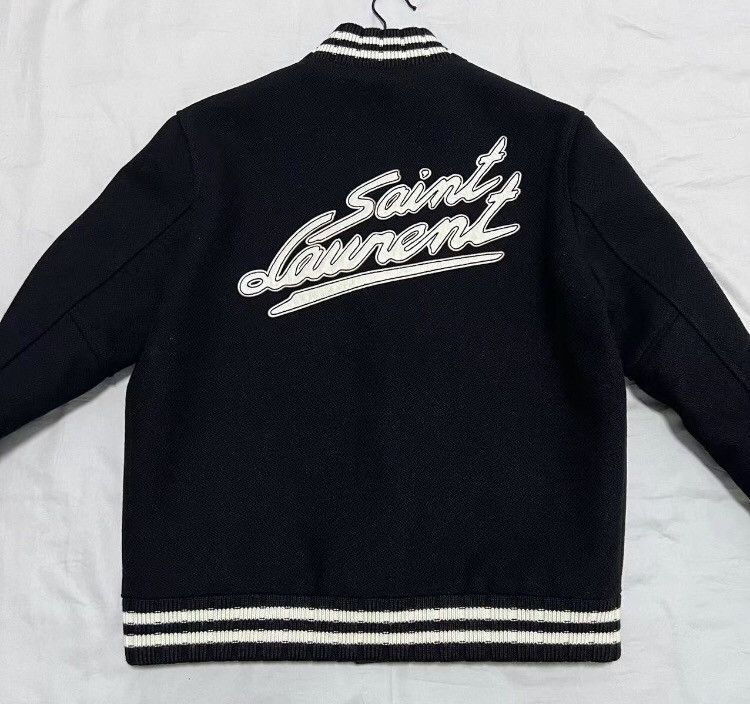 Saint Laurent Paris × Yves Saint Laurent Saint Laurent YSL wool Teddy baseball jacket2410-Nextarrow Size US M / EU 48-50 / 2 - 1 Thumbnail