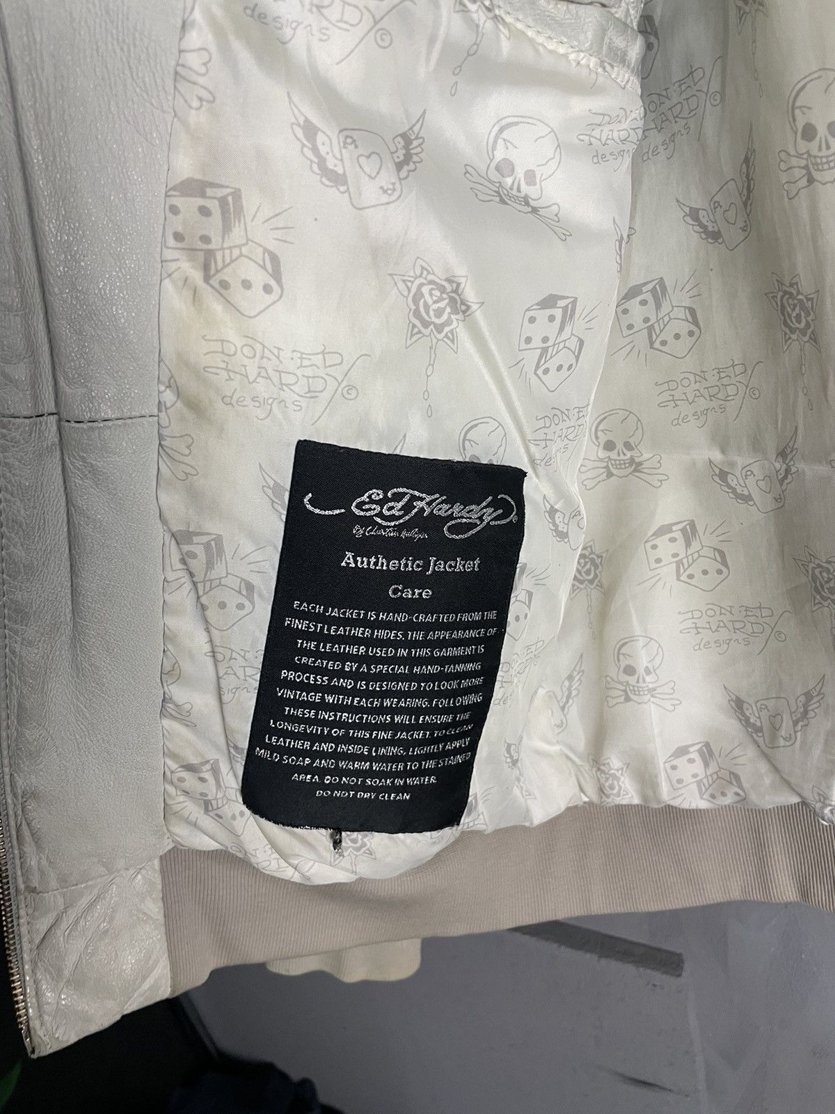 Ed Hardy Y2K Vintage Ed Hardy Leather Jacket Size US XL / EU 56 / 4 - 16 Thumbnail
