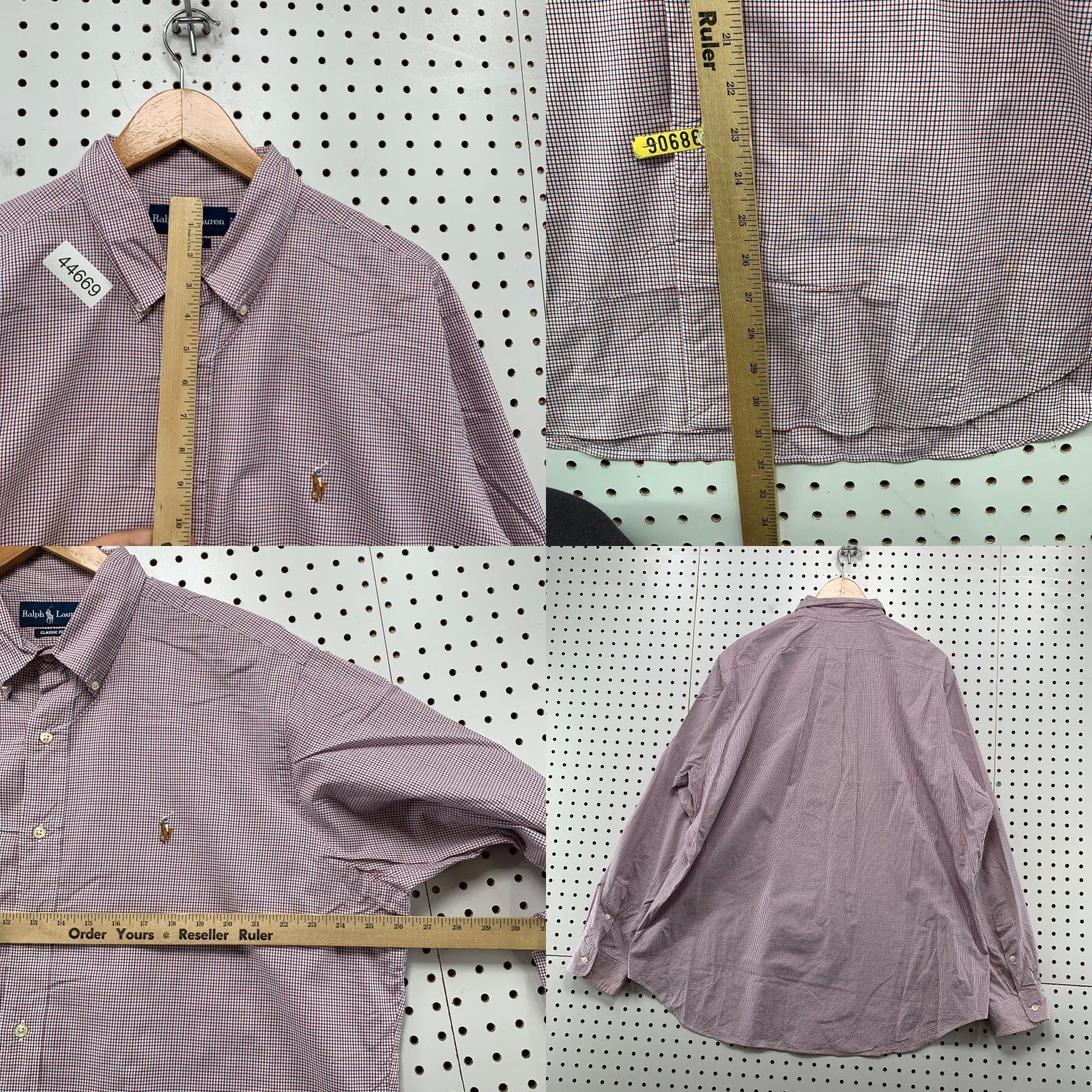 Ralph Lauren Ralph Lauren Button Shirt Mens XL Red White Check Classic Fit Long Sleeve Shirt Size US XL / EU 56 / 4 - 8 Thumbnail