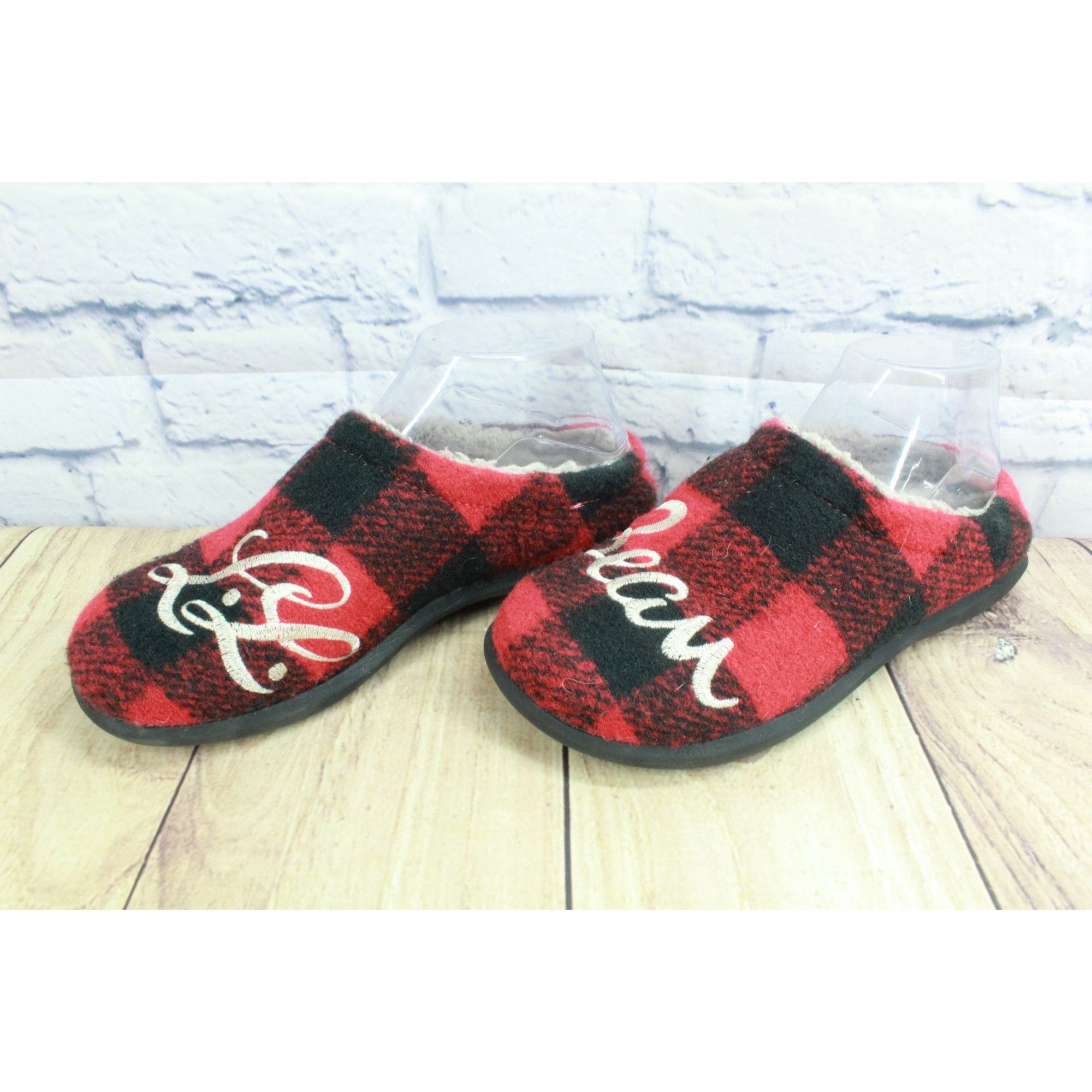 L.L. Bean LL Bean Red Wool Buffalo Check Slipper Scuffs Women's Size 7 Size US 7 / IT 37 - 3 Thumbnail
