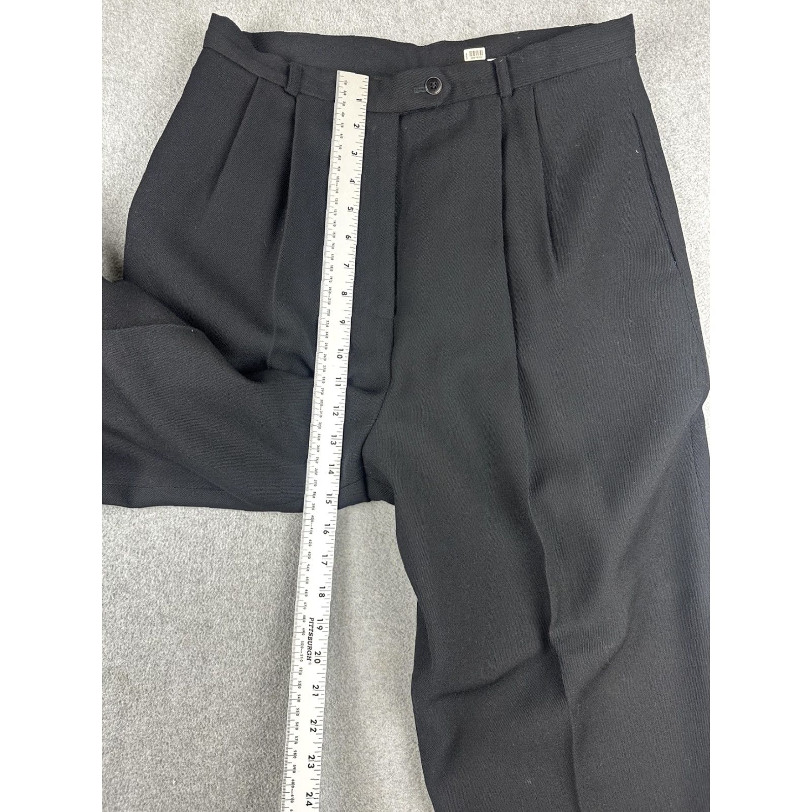 Talbots Talbots Pants Adult 14 Black Wool Pleated High Waist Dress Trousers Lined Pockets USA Size 36" / US 14 / IT 50 - 6 Thumbnail