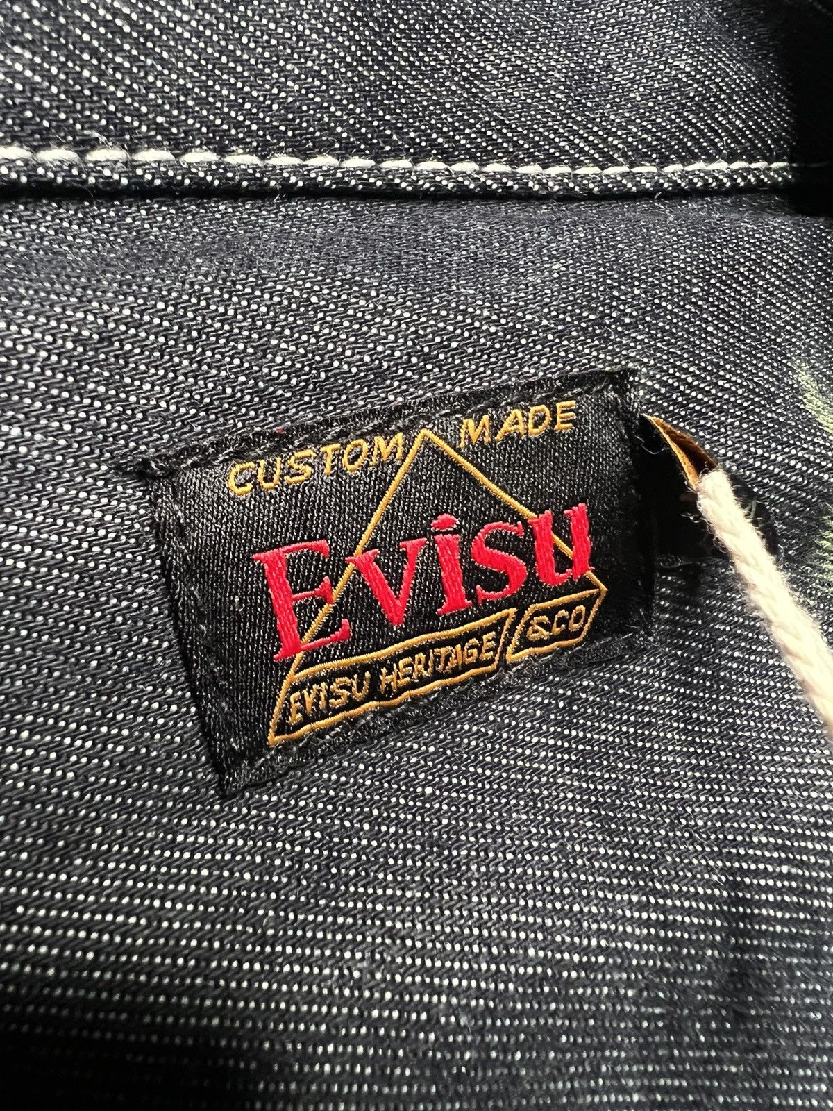 Evisu Evisu Raw Denim Indigo Swarovski Logo & Seagull Overshirt Size US L / EU 52-54 / 3 - 6 Thumbnail