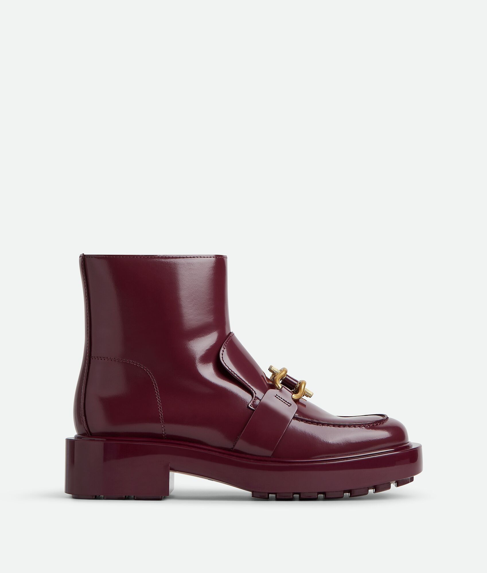 Bottega Veneta o1bcso1str0225 Monsieur Chunky Ankle Boots in Burgundy Size US 7 / IT 37 - 1 Thumbnail