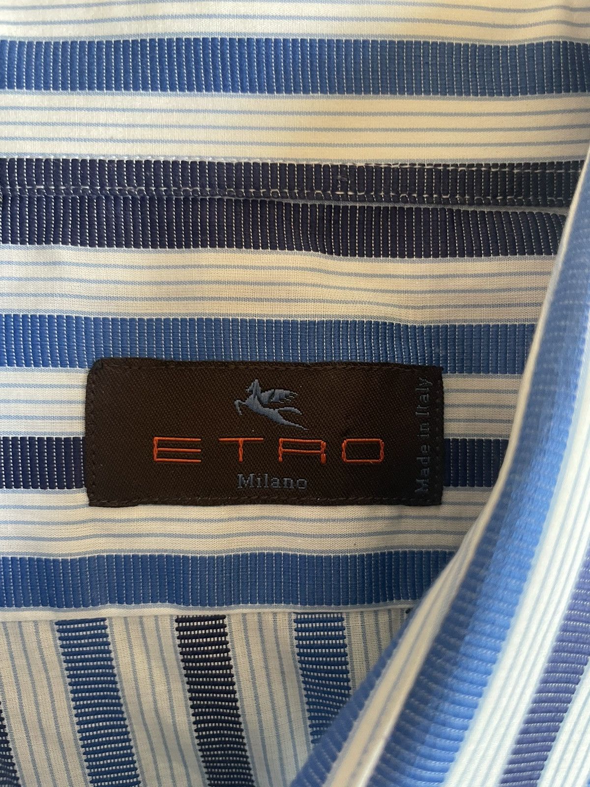 Etro Bold Stripe Spread Collar Shirt Size US L / EU 52-54 / 3 - 3 Thumbnail