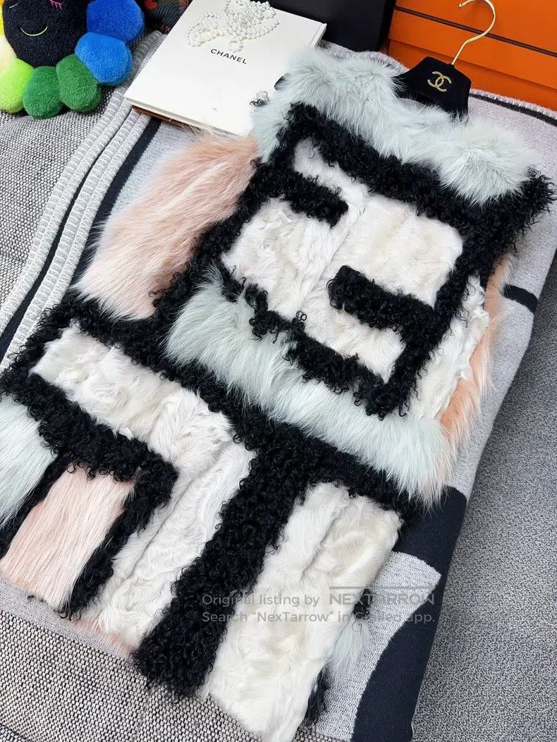 Fendi Fendi Colorful Double F Logo Mixed Fur Vest Jacket Size XS / US 0-2 / IT 36-38 - 6 Thumbnail