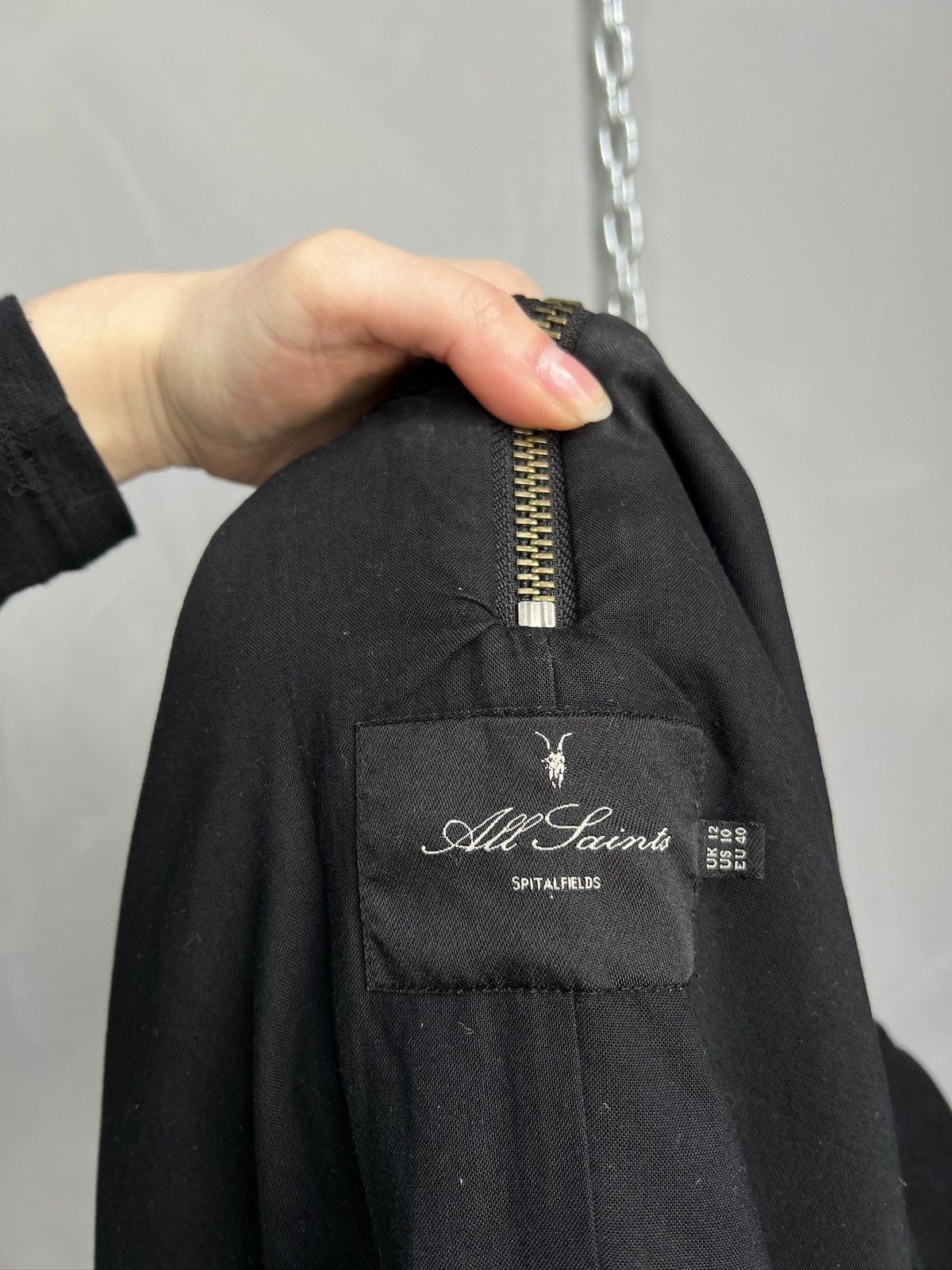 Allsaints Ann Demeulemeester style long coat black gothic style y2k Size US S / EU 44-46 / 1 - 12 Thumbnail