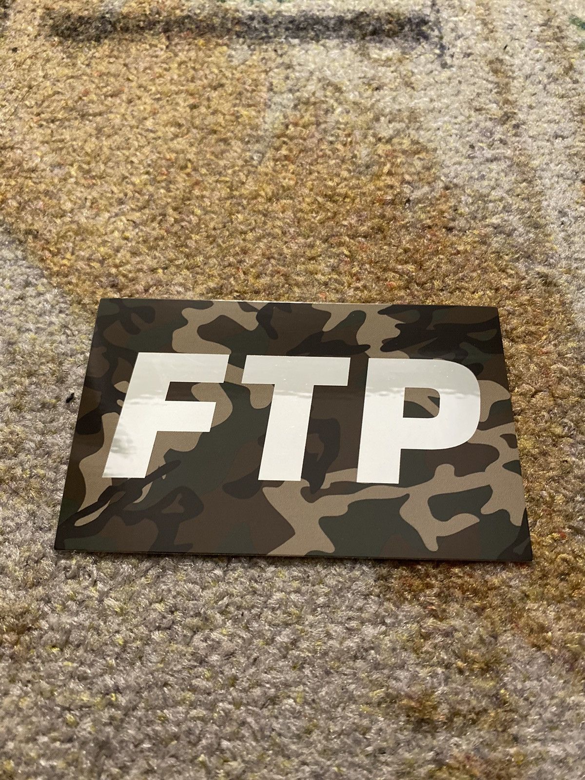 Fuck The Population FTP LOGO WOODLAND CAMO MIRROR STICKER Size ONE SIZE - 1 Preview